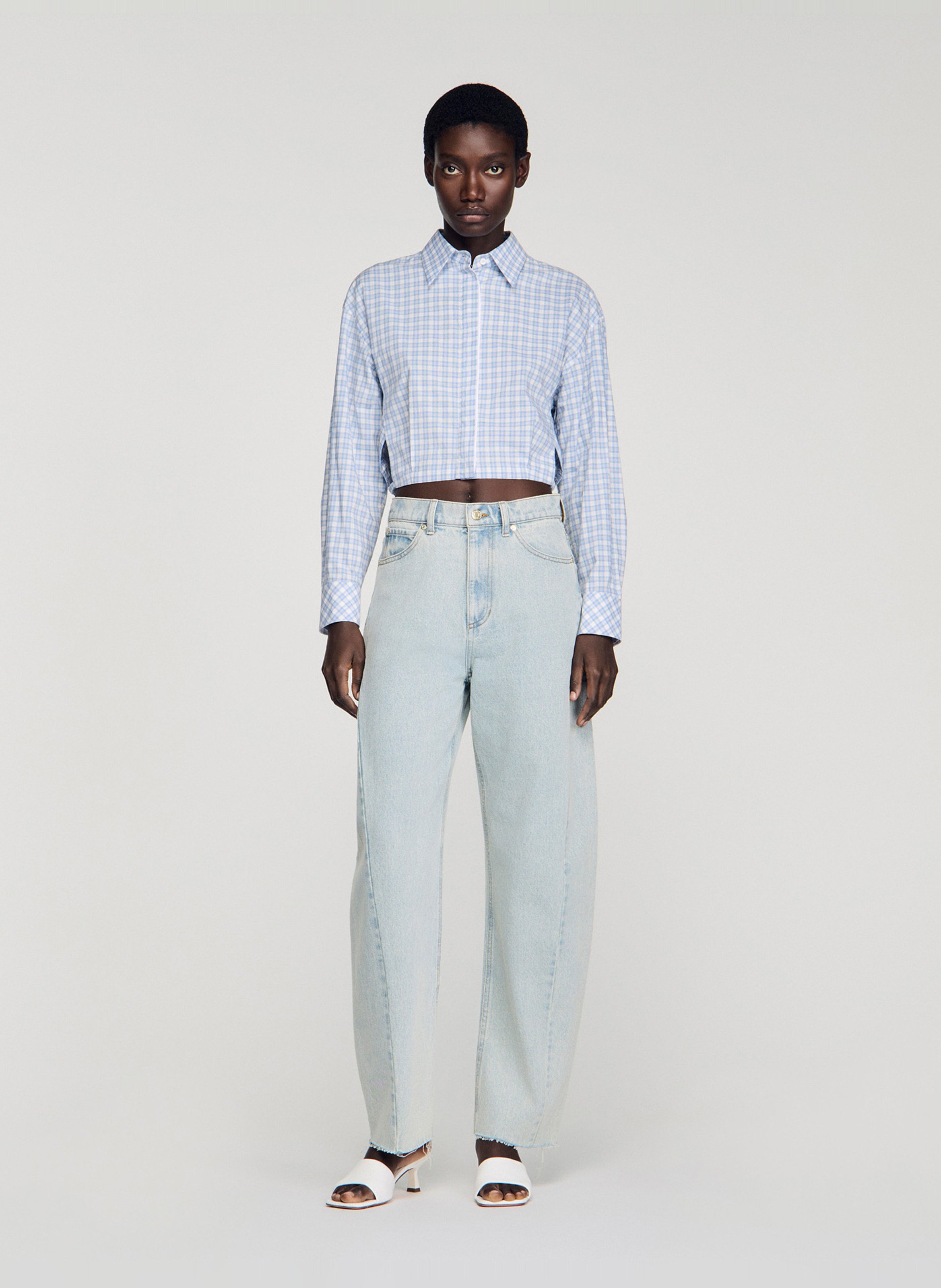 Jean large délavé SANDRO Bleu