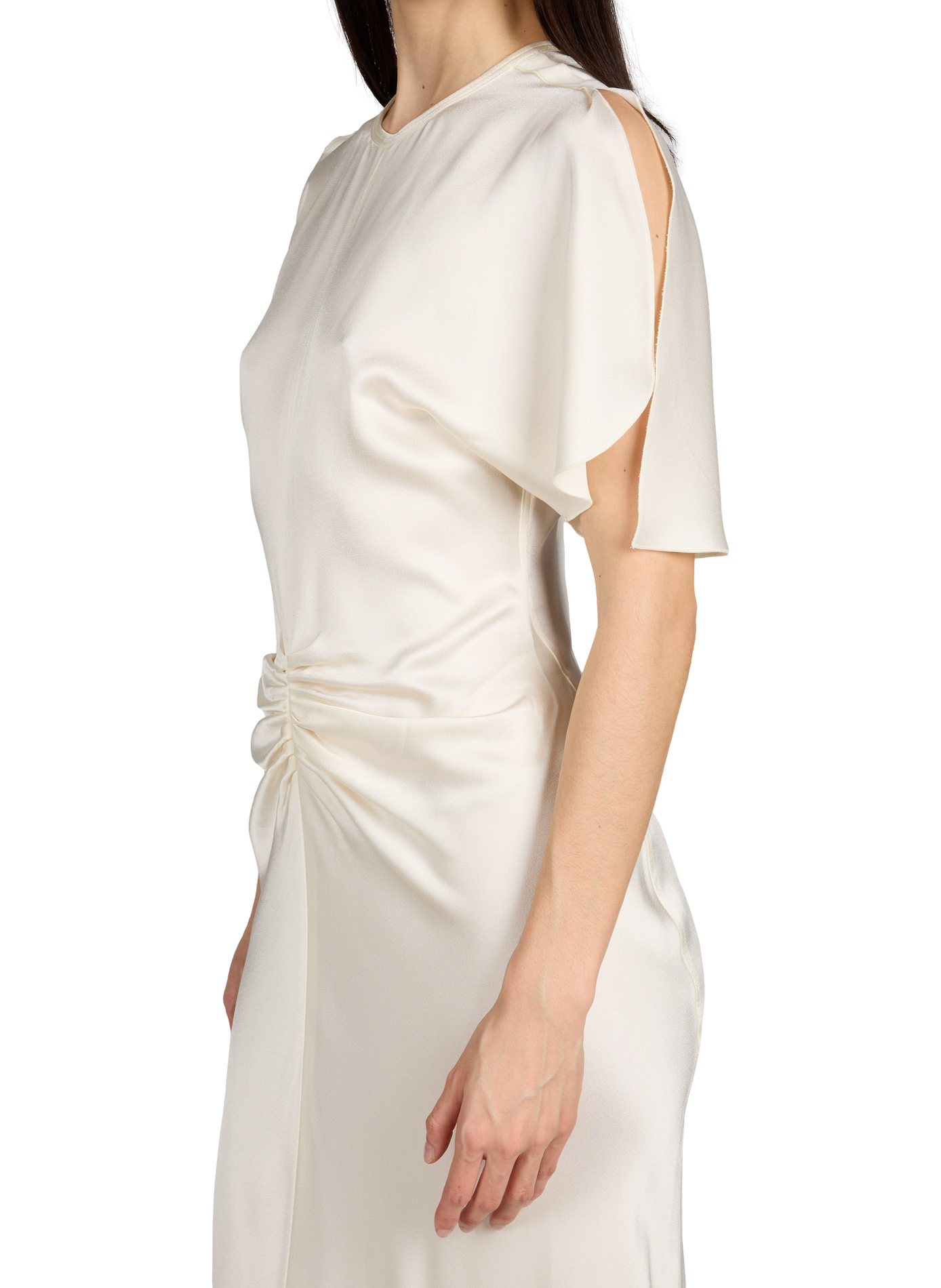 Robe longue à taille drapée  VICTORIA BECKHAM Blanc