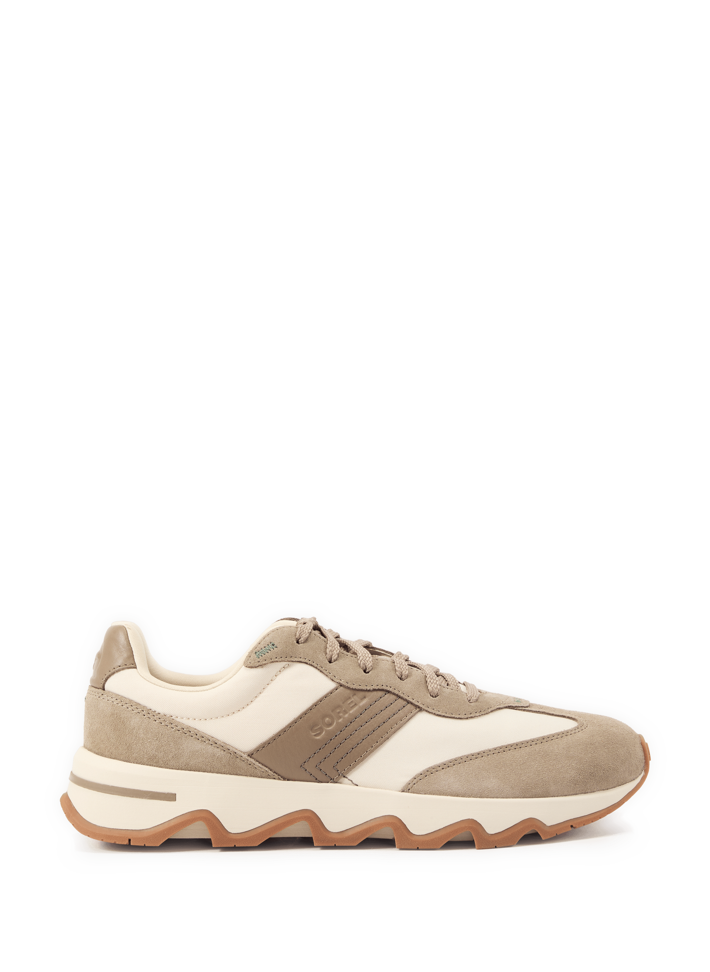 Baskets basses en cuir de vache SOREL Kaki