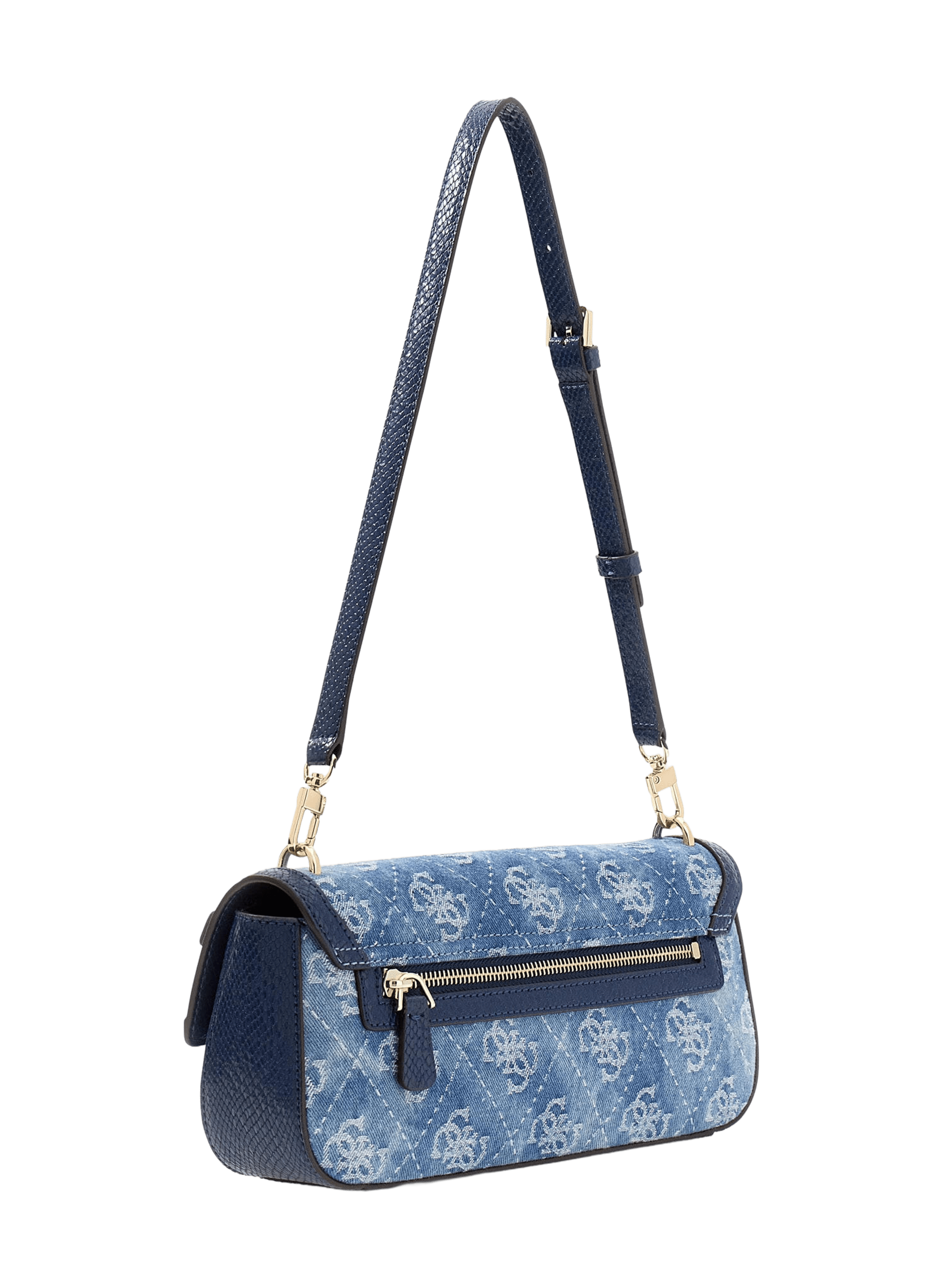 Borsa a tracolla Dovie in denim di cotone misto GUESS Blu
