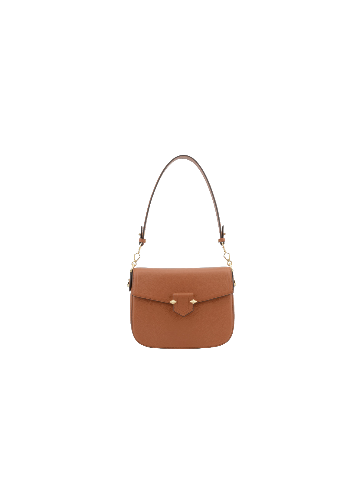 Sèvres | sac porté main et épaule mm en cuir de vachette POURCHET Marron