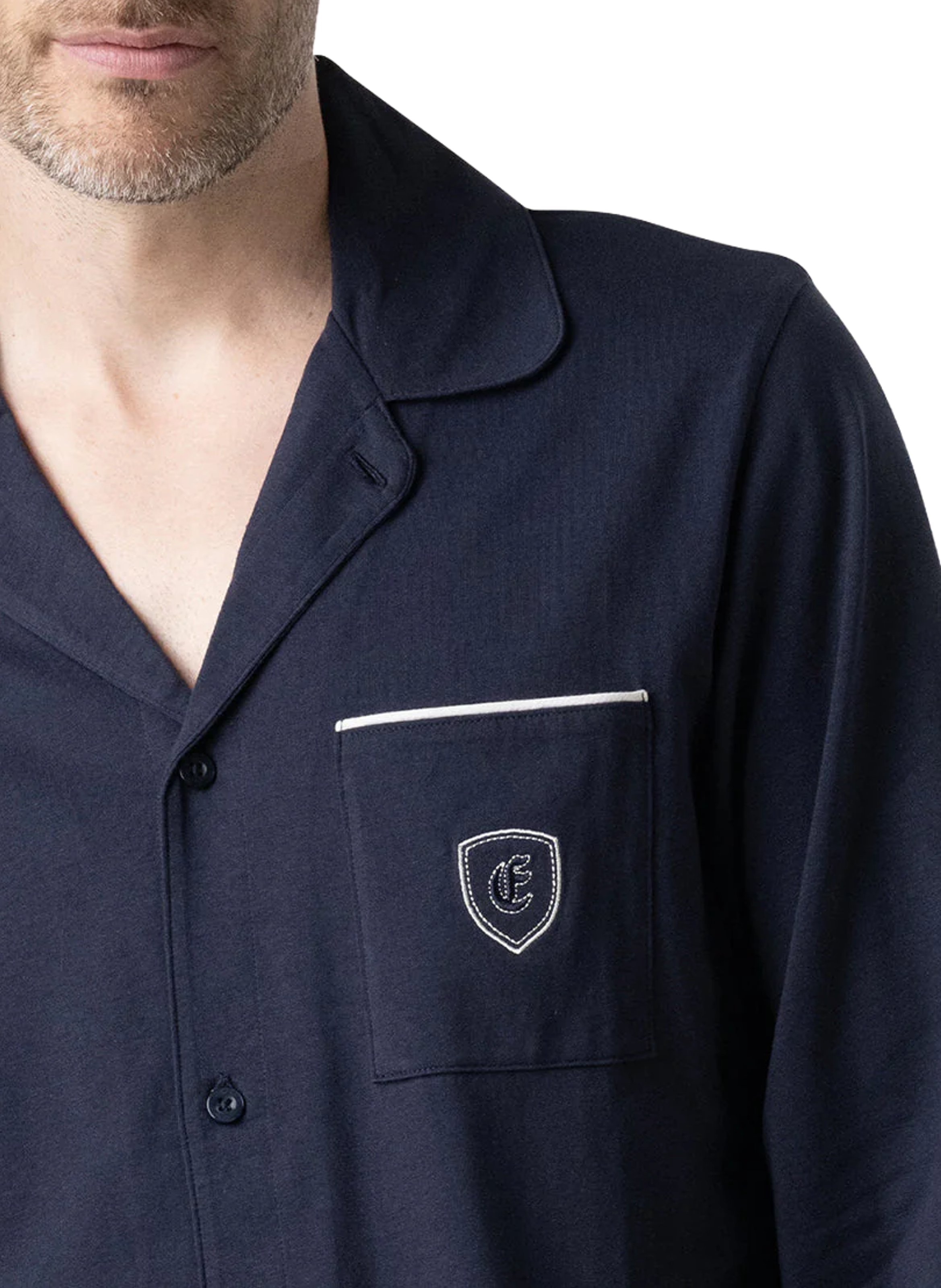 Ensemble de pyjama long en coton EMINENCE Bleu