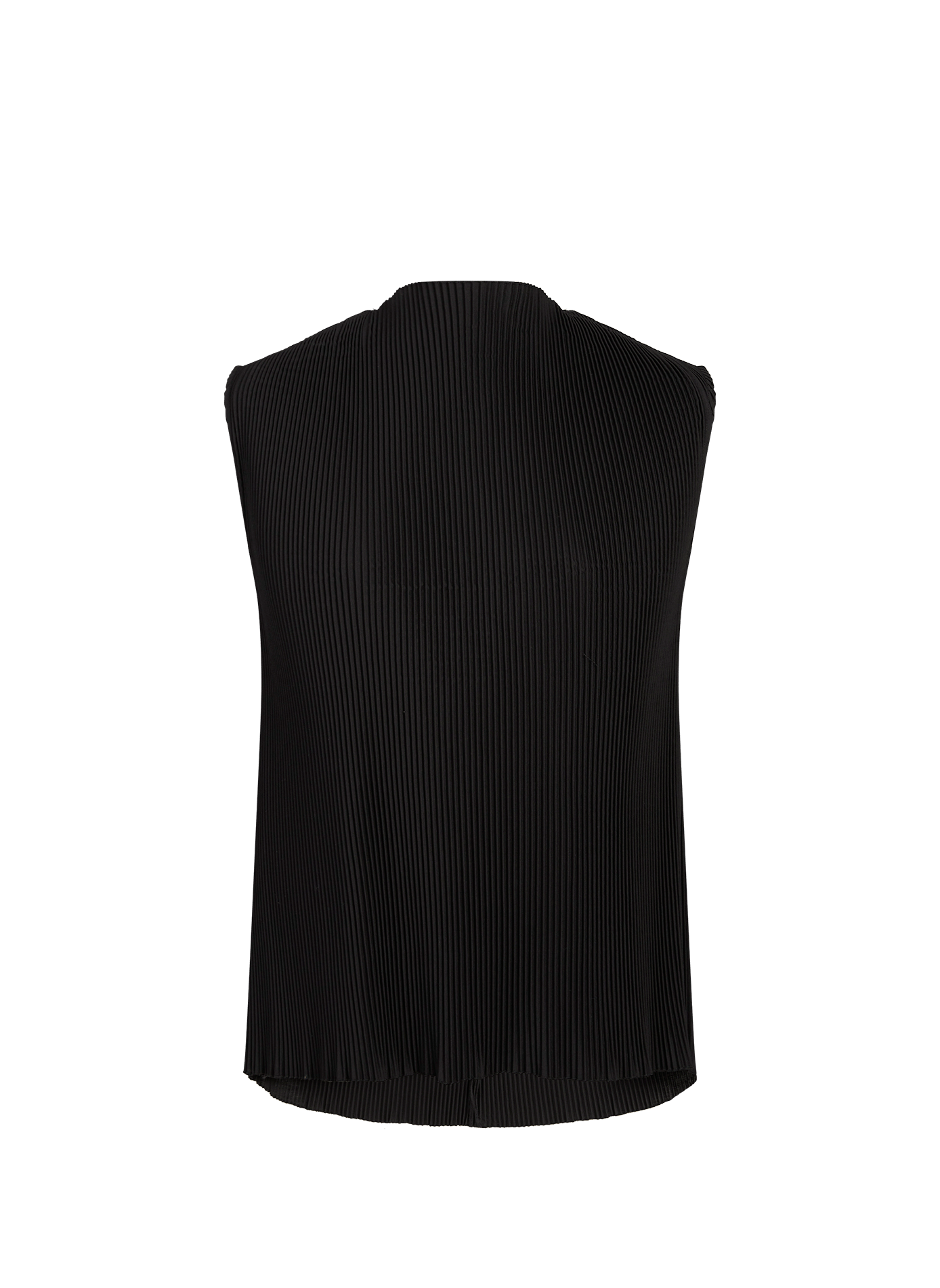 Sleeveless pleated top CO Black