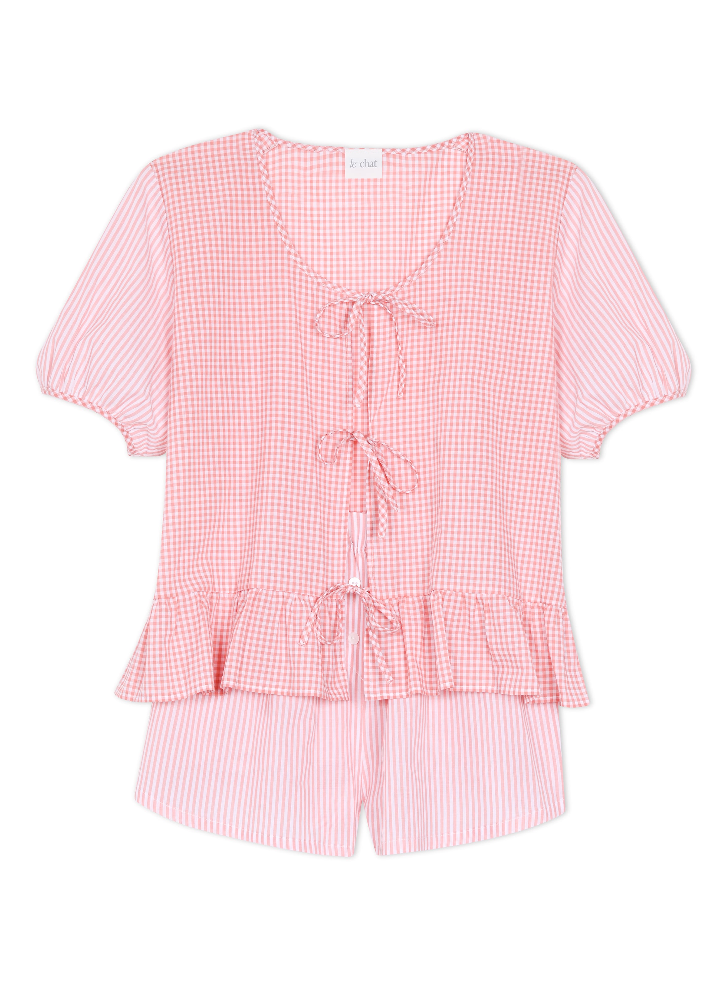 Pyjama short en coton patio 200 LE CHAT Multicolore