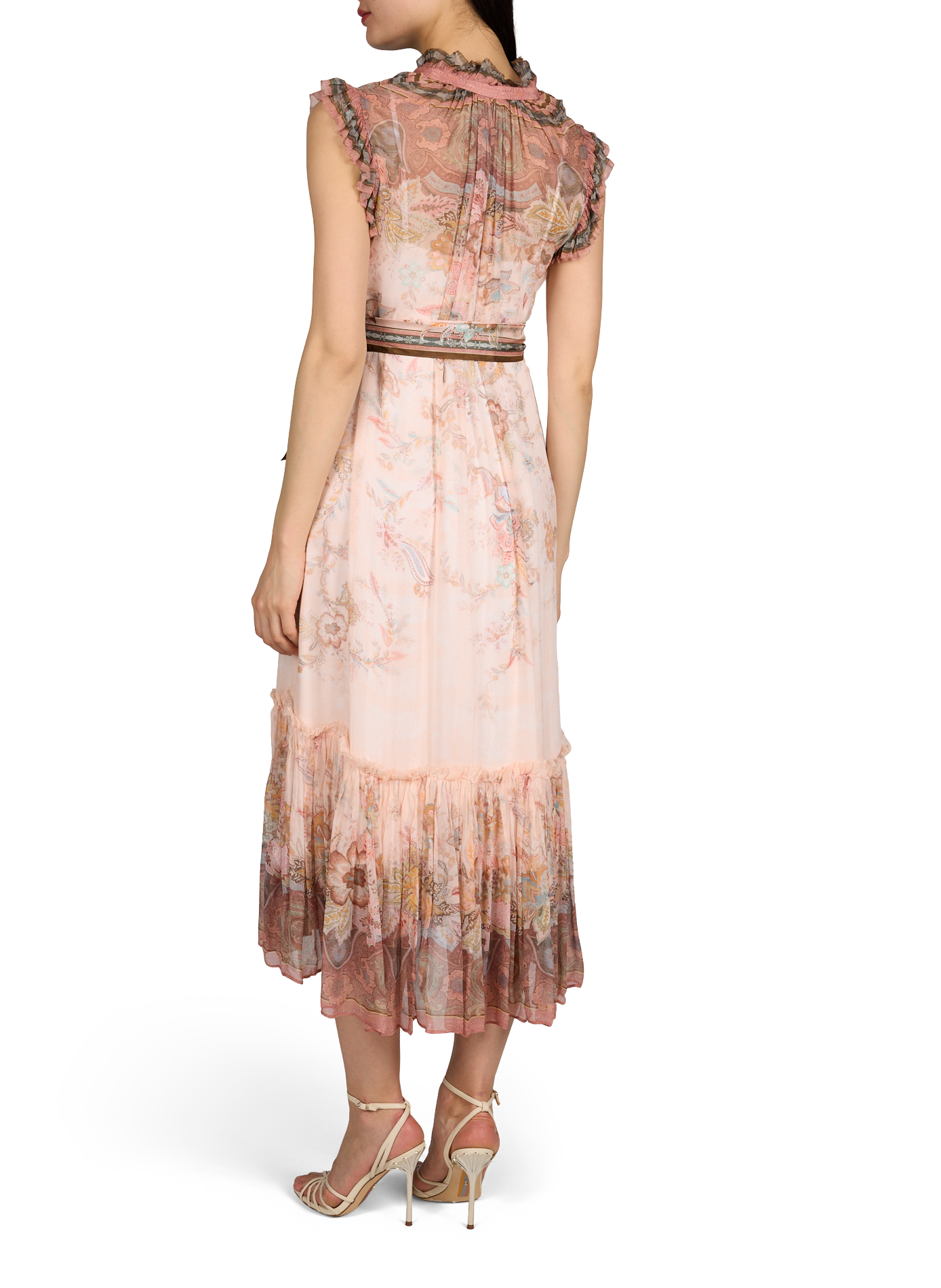 Robe froncée et volantée Alchemy ZIMMERMANN Blanc