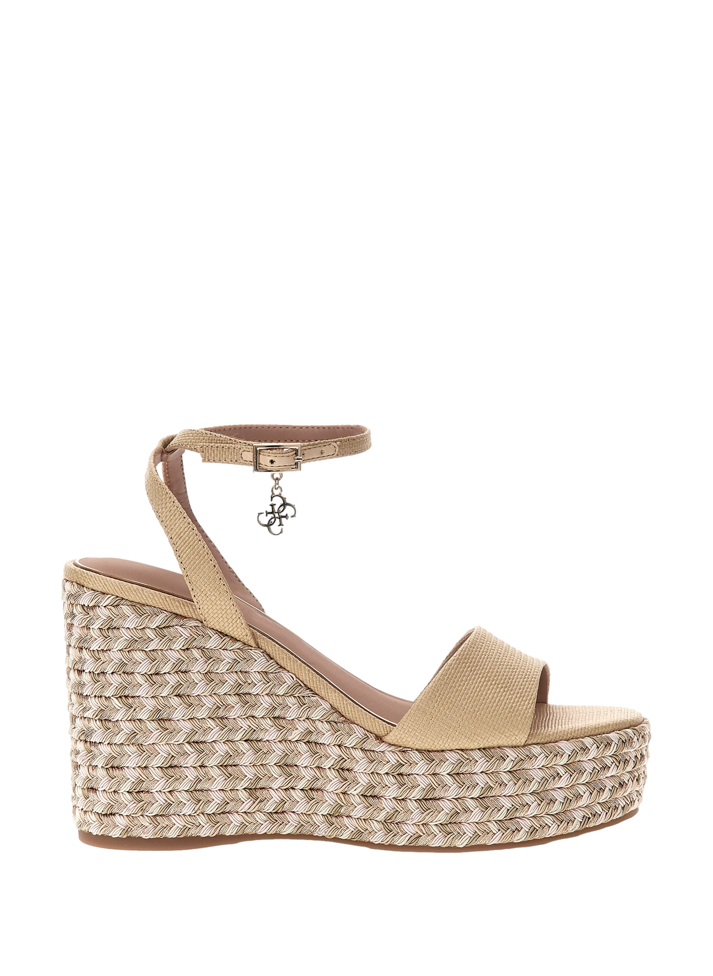 Everly Wedge Sandals GUESS Brown