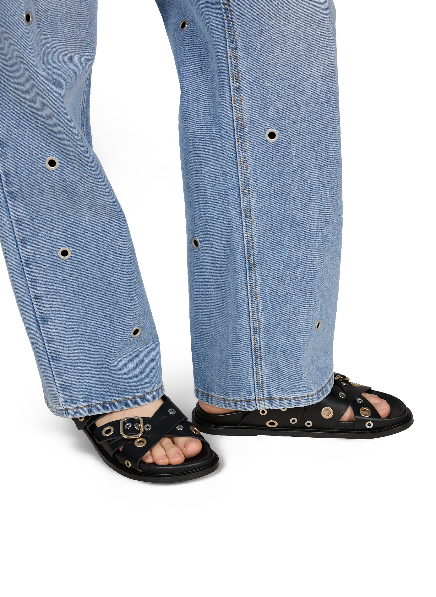 Perforated cotton Rayan jeans SUNCOO Blue