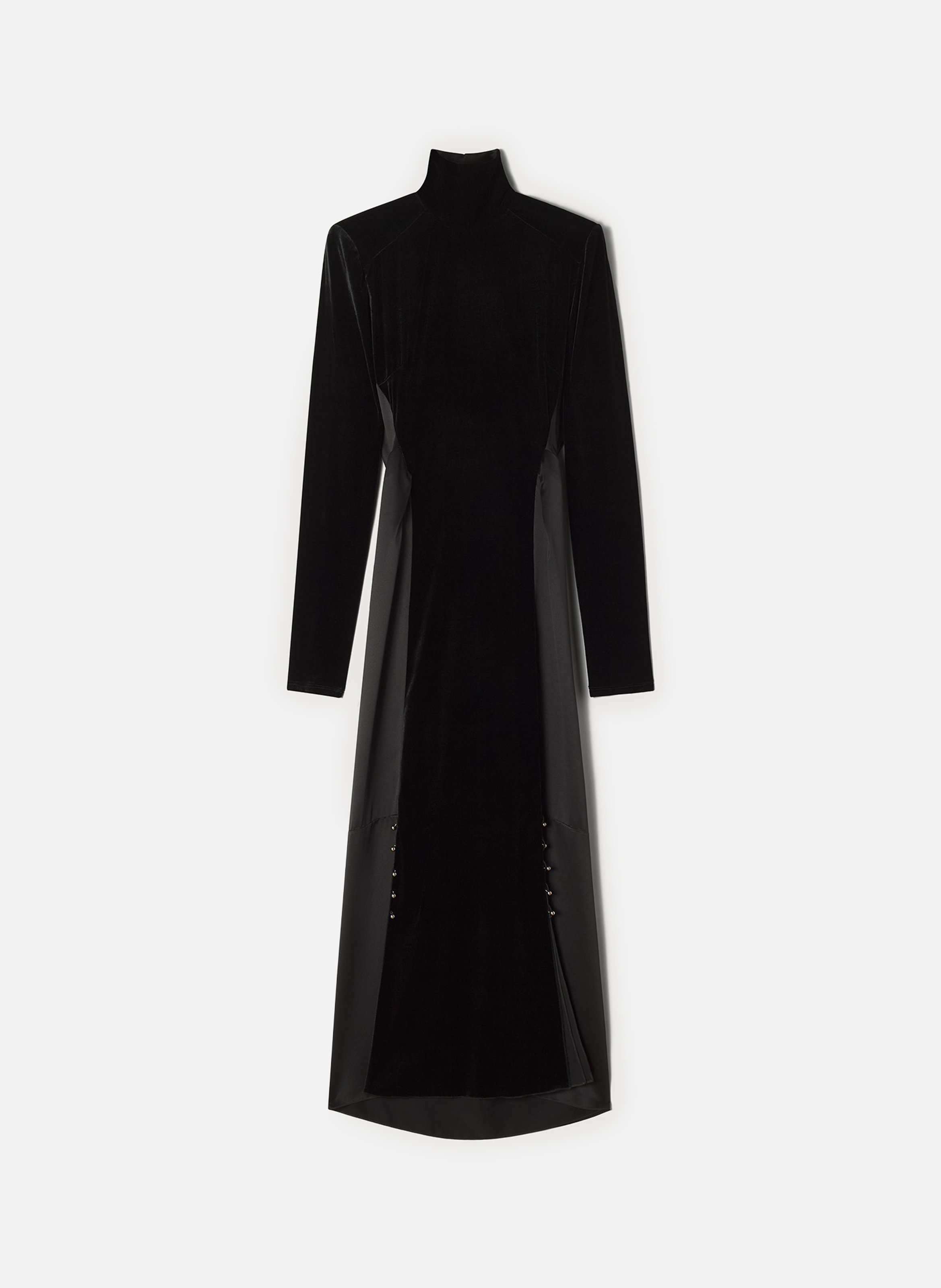 Robe midi en velours LANVIN Noir