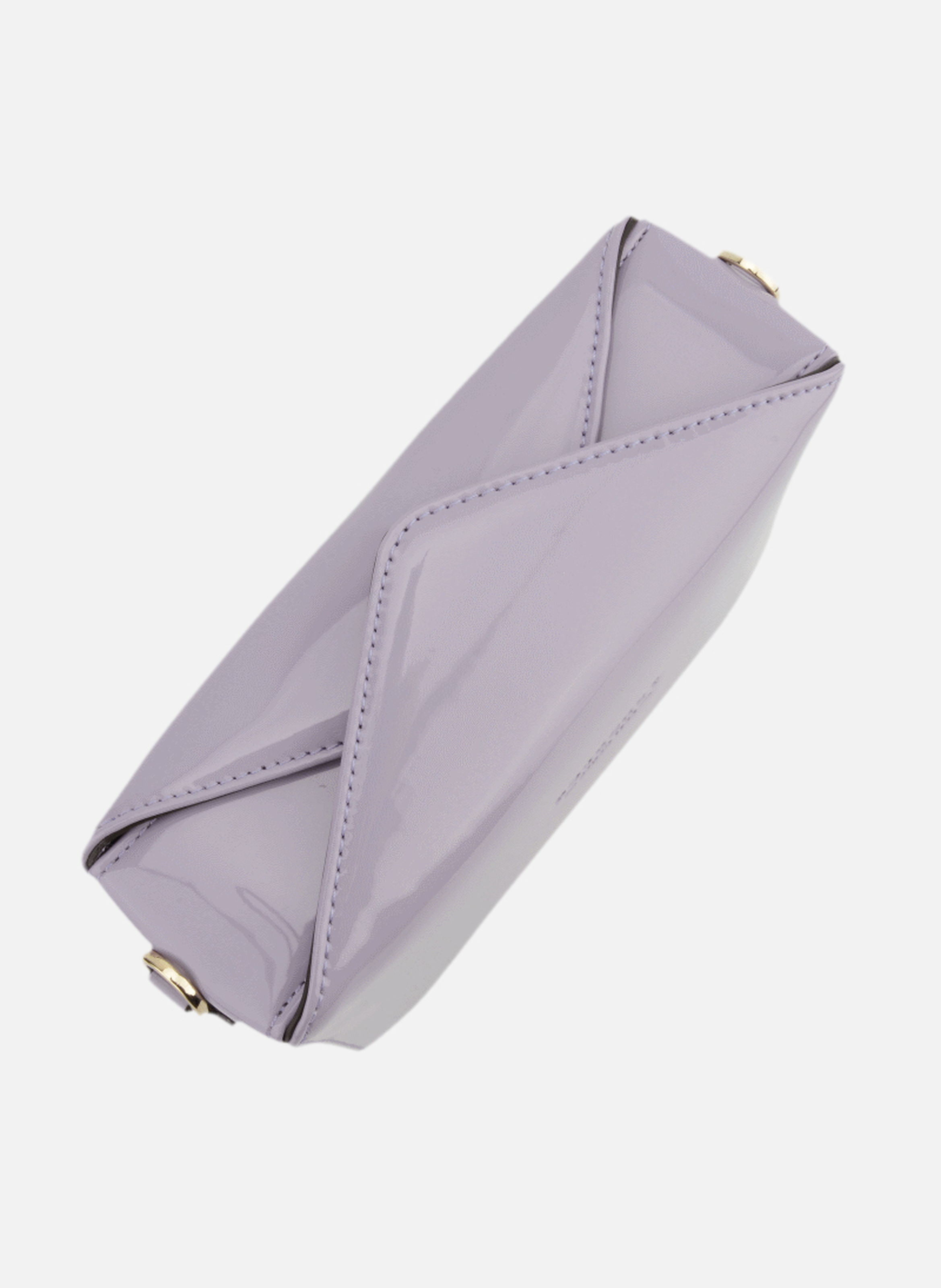 Cassetta vernis | sac porté épaule en cuir de vachette | Violet POURCHET Femme
