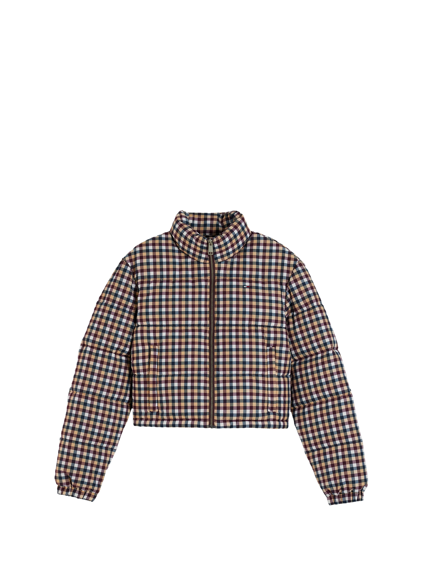 Short checked puffer jacket TOMMY HILFIGER Multicolour