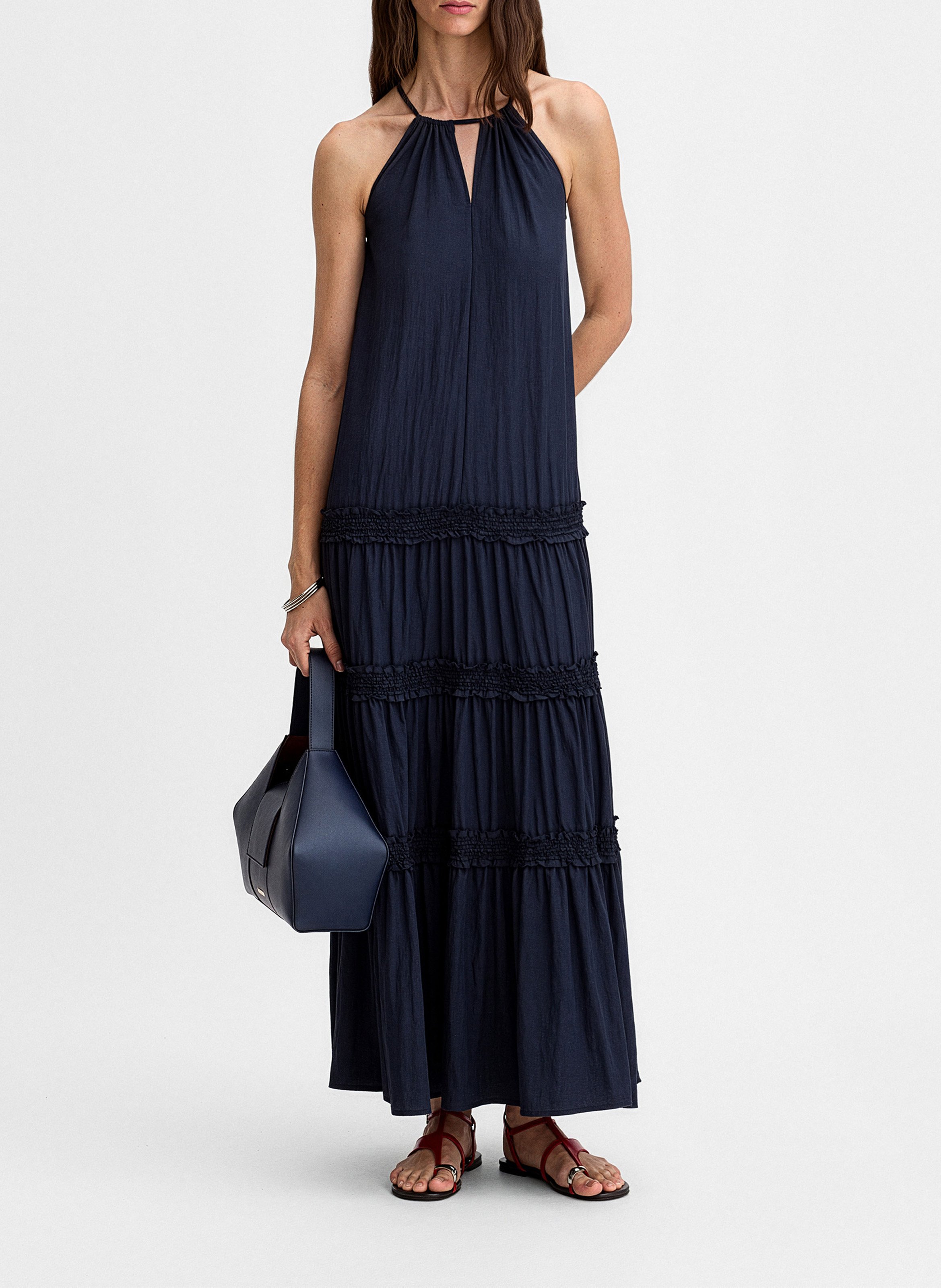 Robe longue otadi SIMORRA Bleu