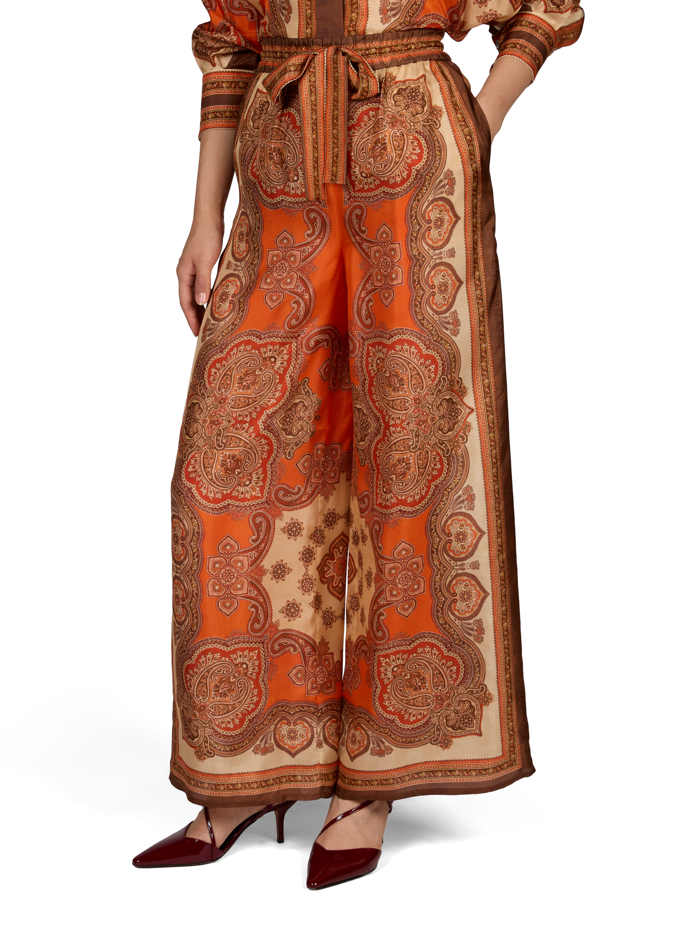 Fließende Seidenhose Mahon ZIMMERMANN Orange