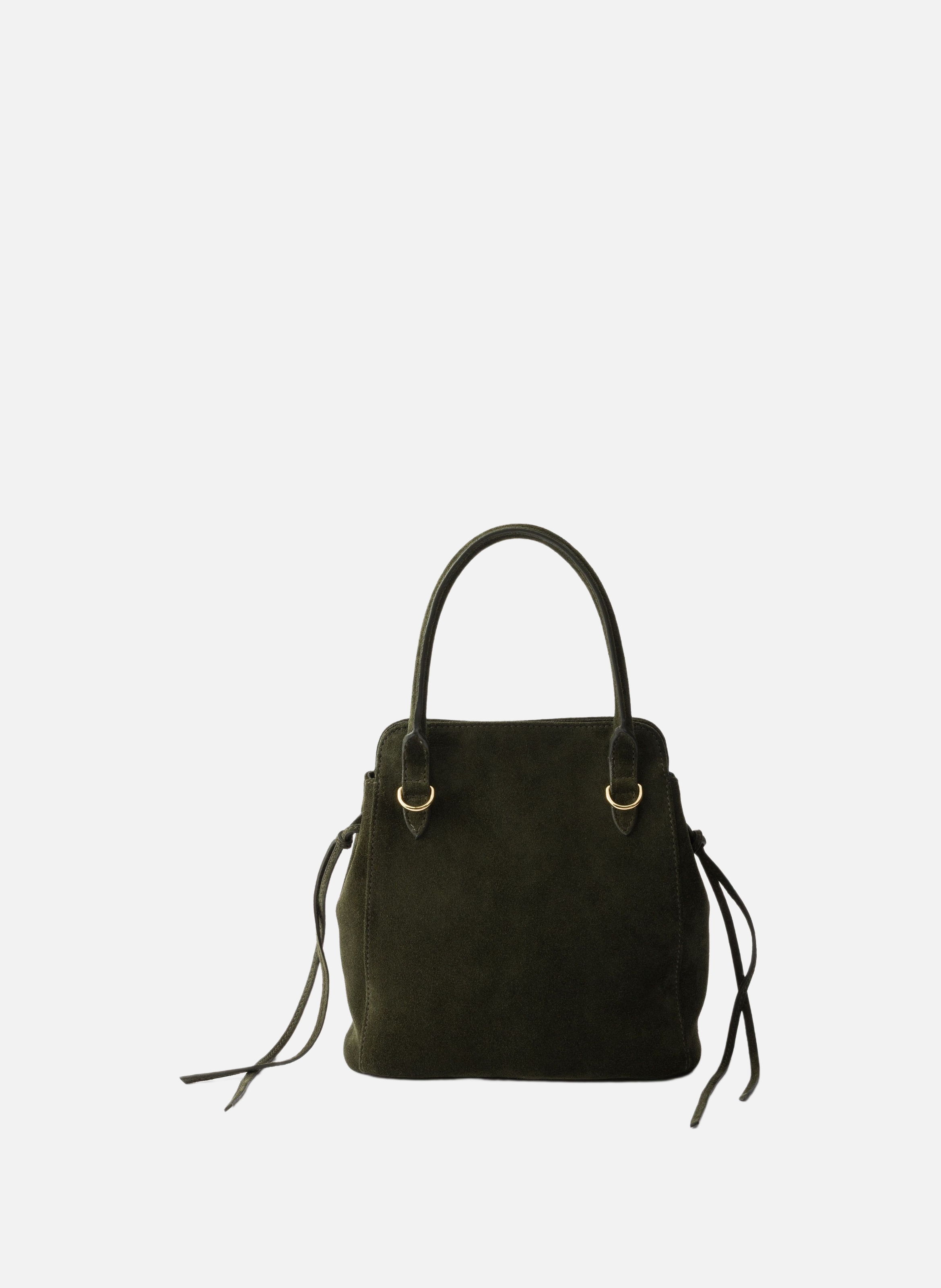 Mini sac prada carry en daim PRADA Vert