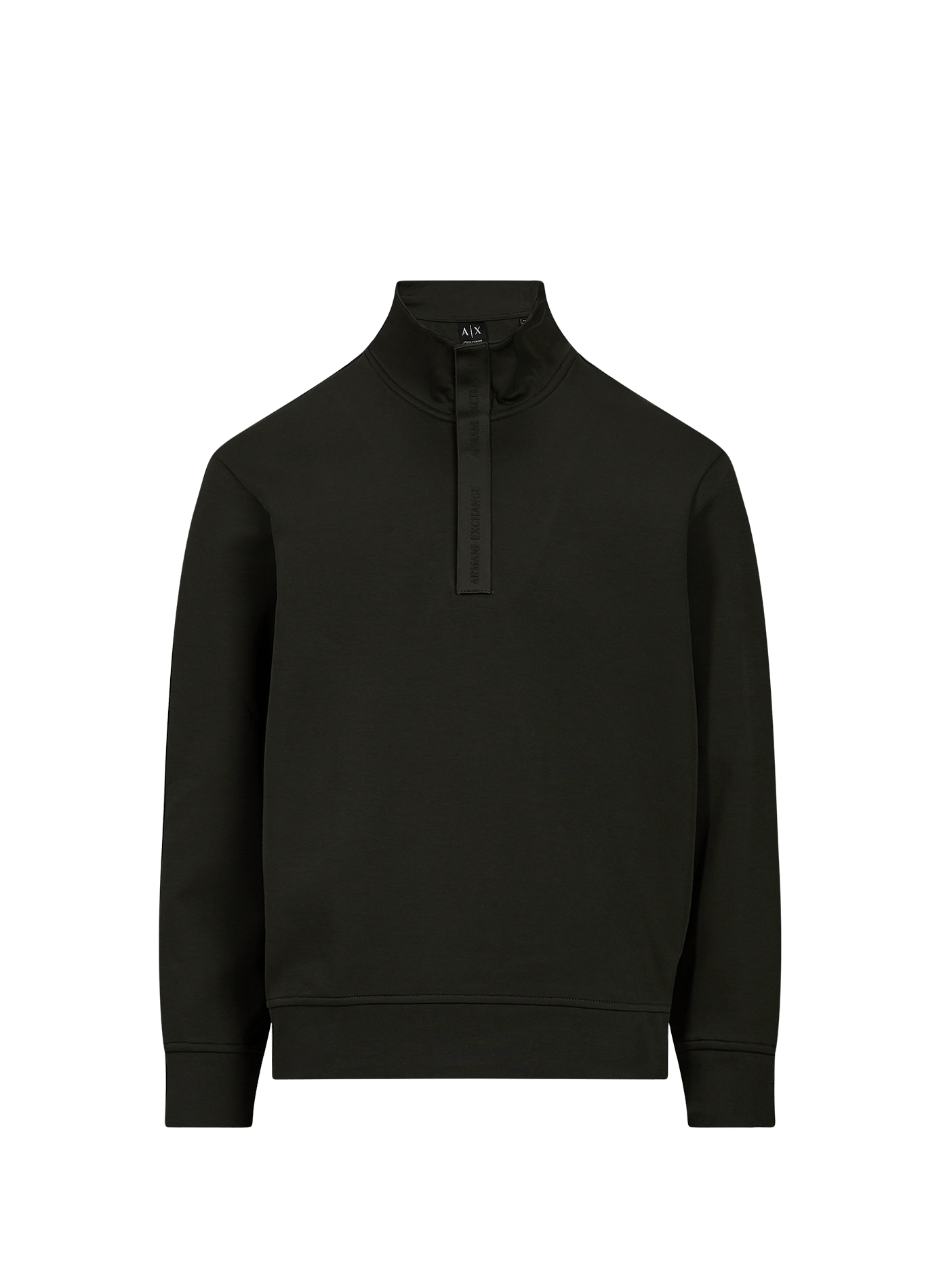 Sweat droit col montant en coton mélangé ARMANI EXCHANGE Kaki