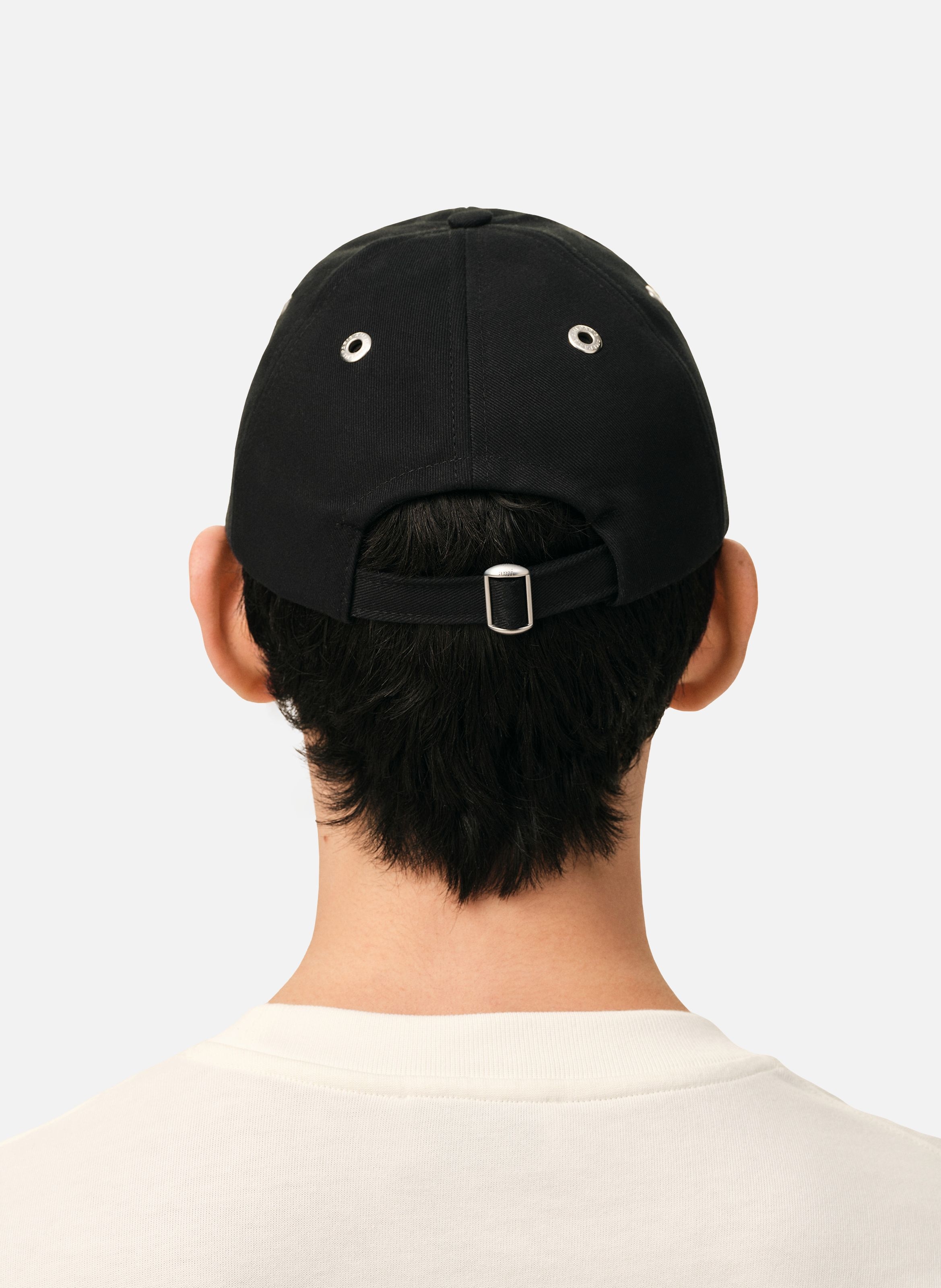 Casquette broderie ami de coeur rouge unisexe AMI PARIS Noir