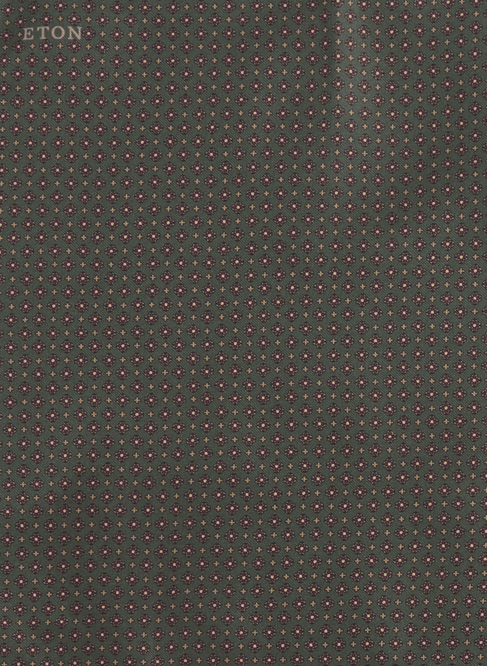 Printed silk clutch ETON Green