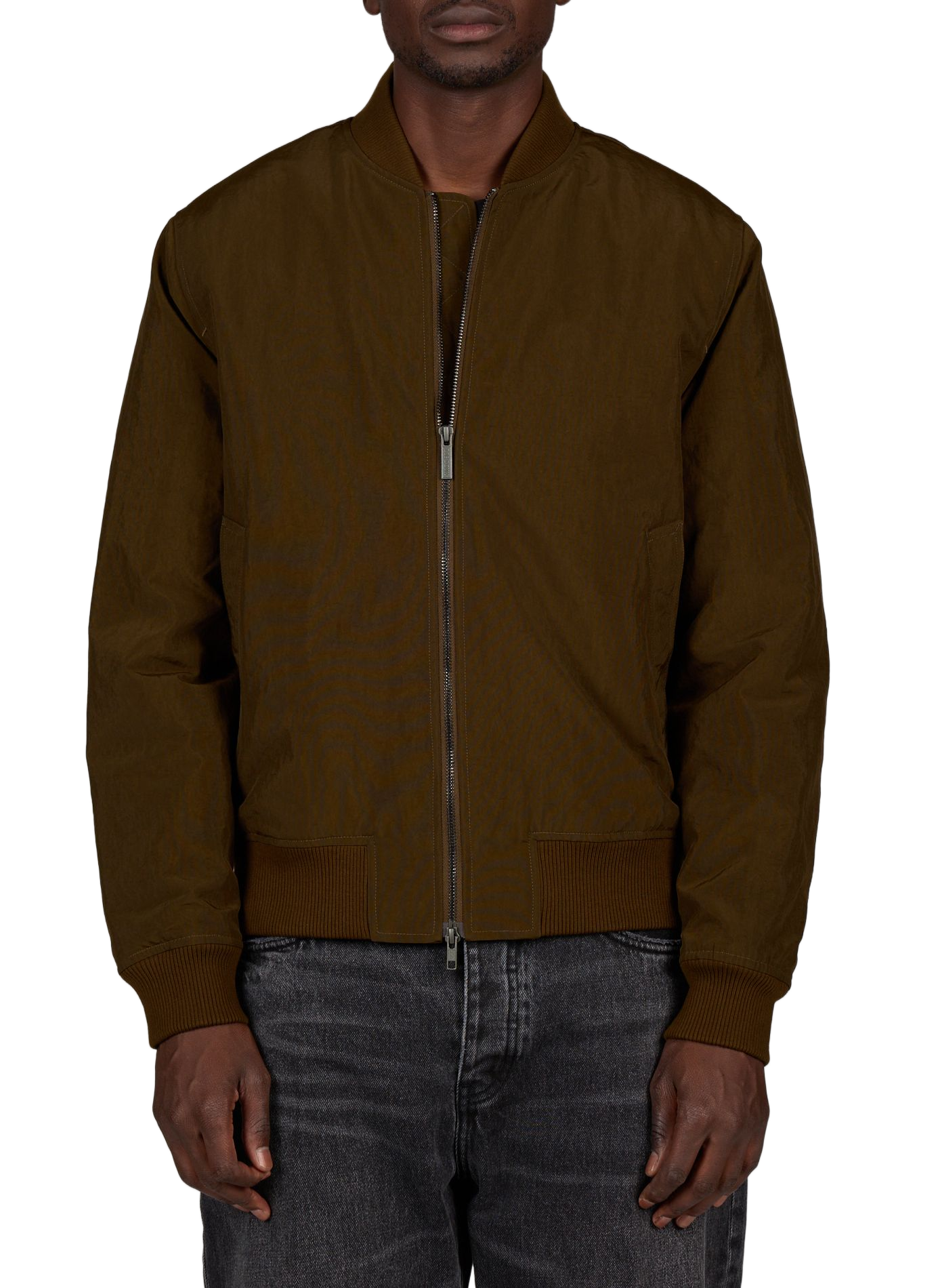 Plain cotton bomber jacket LES DEUX Khaki
