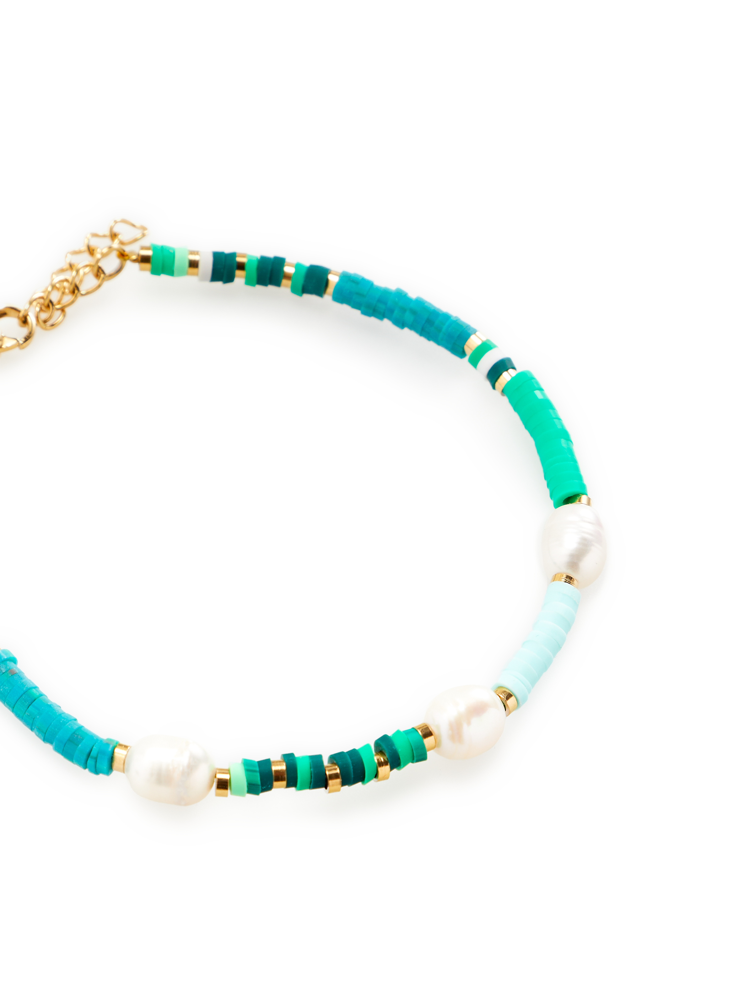 Bracelet avec perles de colorées AU PRINTEMPS PARIS Vert