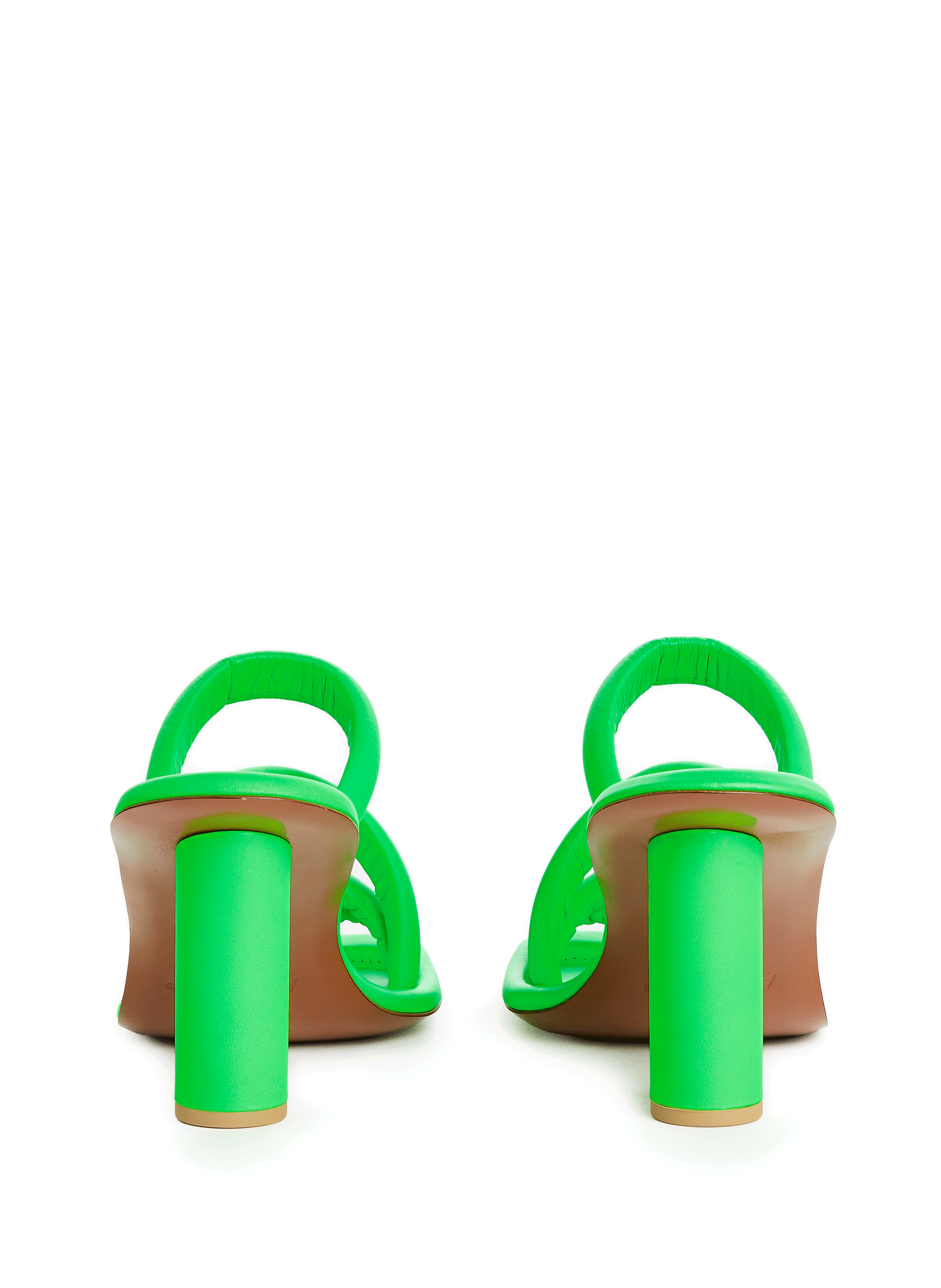 Sandali con tacco in pelle AMBUSH Verde