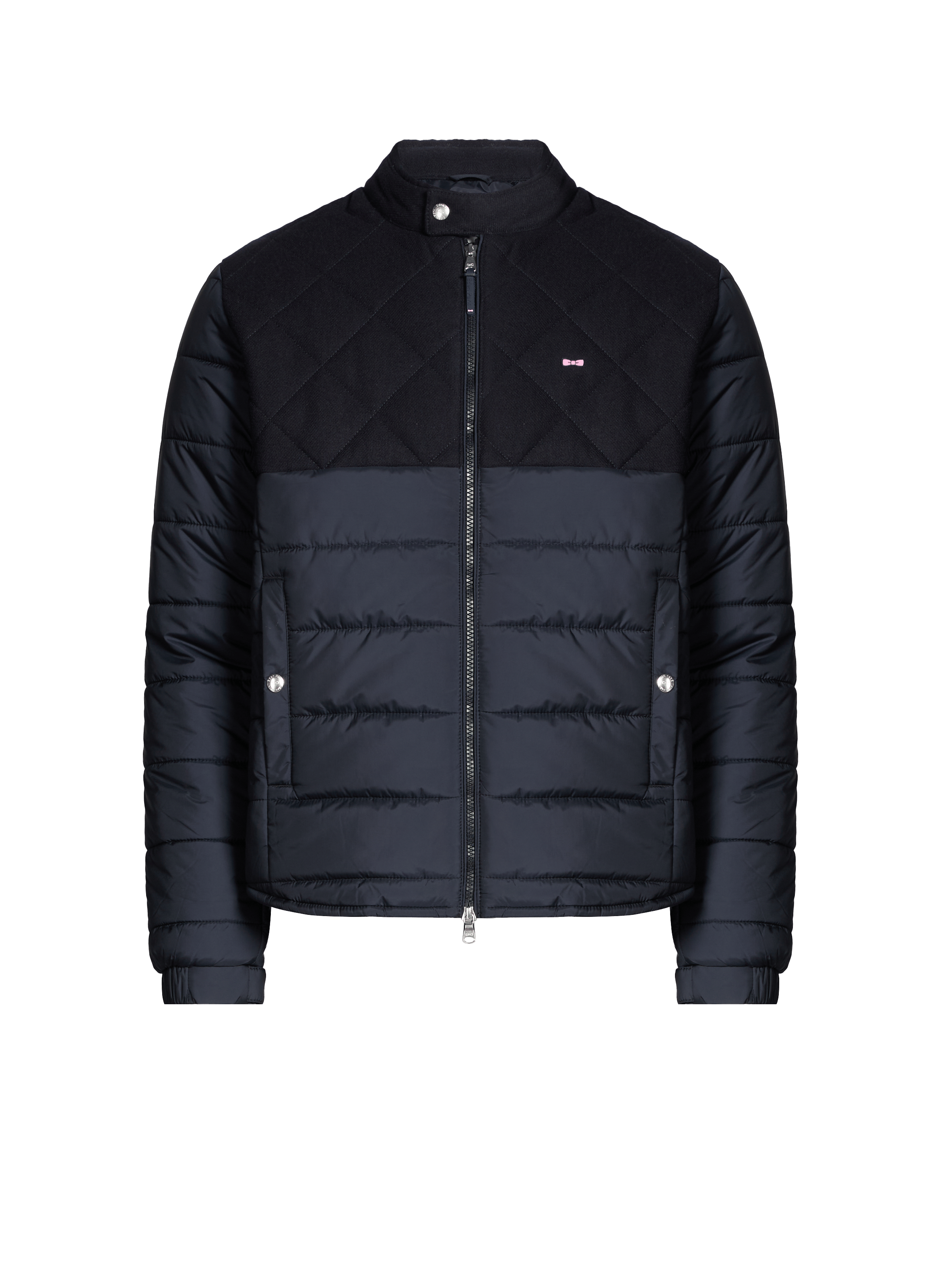 Bi-material down jacket   EDEN PARK Blue