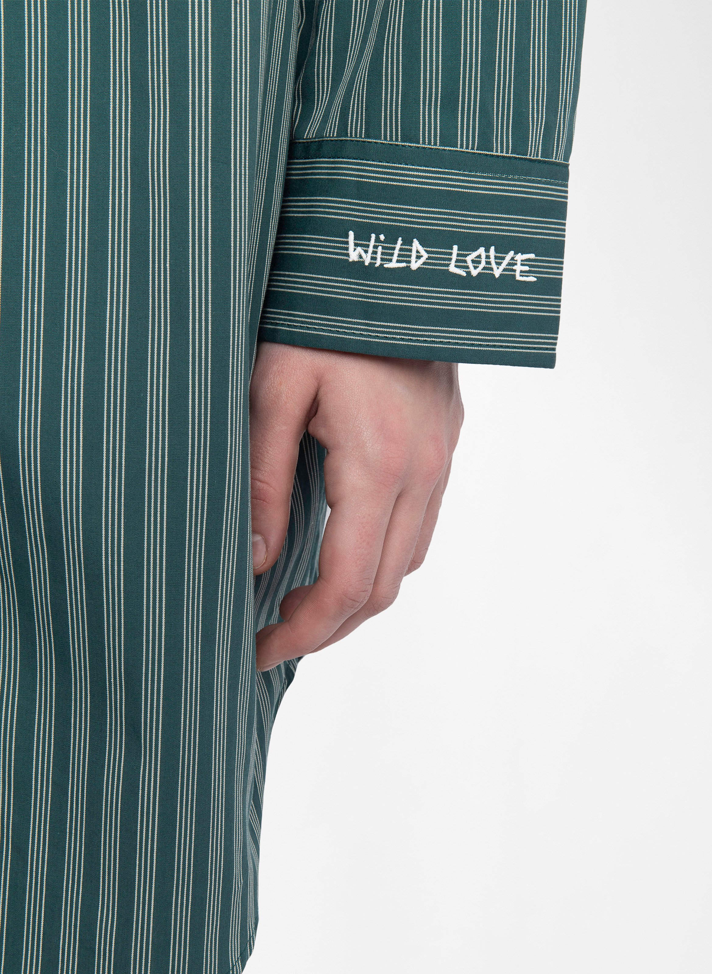 Robe chemise droite en coton rayé rorning ZADIG&VOLTAIRE Vert