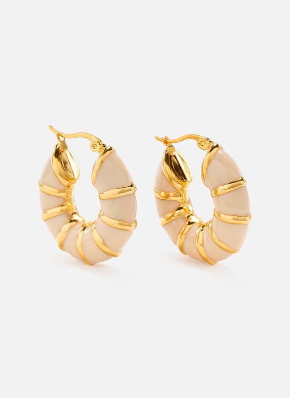 Boucles d'oreille anneaux Blanc by AU PRINTEMPS PARIS AU PRINTEMPS PARIS Boucles d'oreille anneaux Blanc