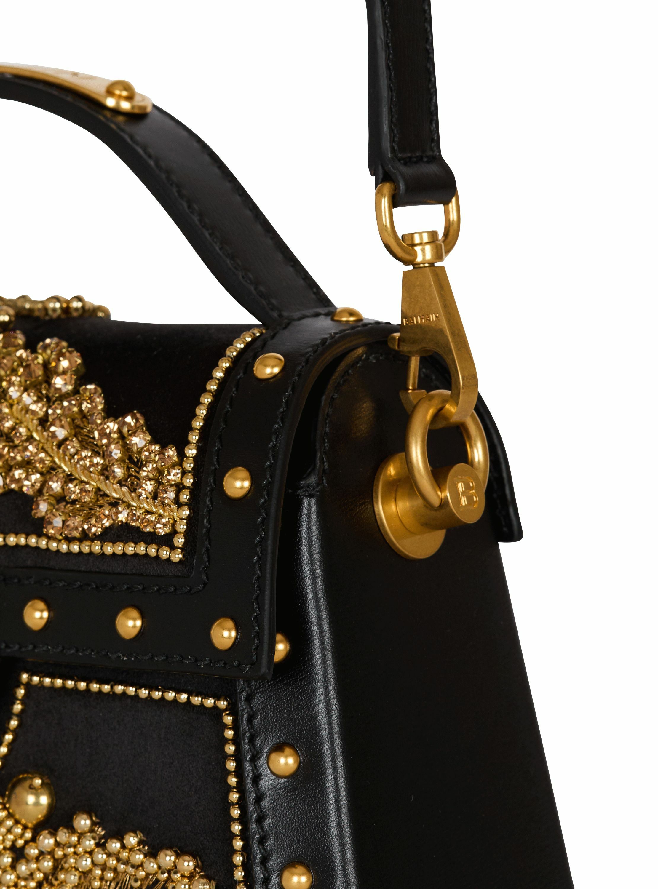 Sac b-buzz dynasty en satin brodé BALMAIN Noir