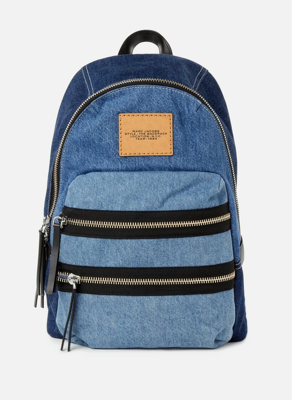 Backpack The Biker Colorblock Denim Large Multicolour by MARC JACOBS MARC JACOBS Backpack The Biker Colorblock Denim Large Multicolour