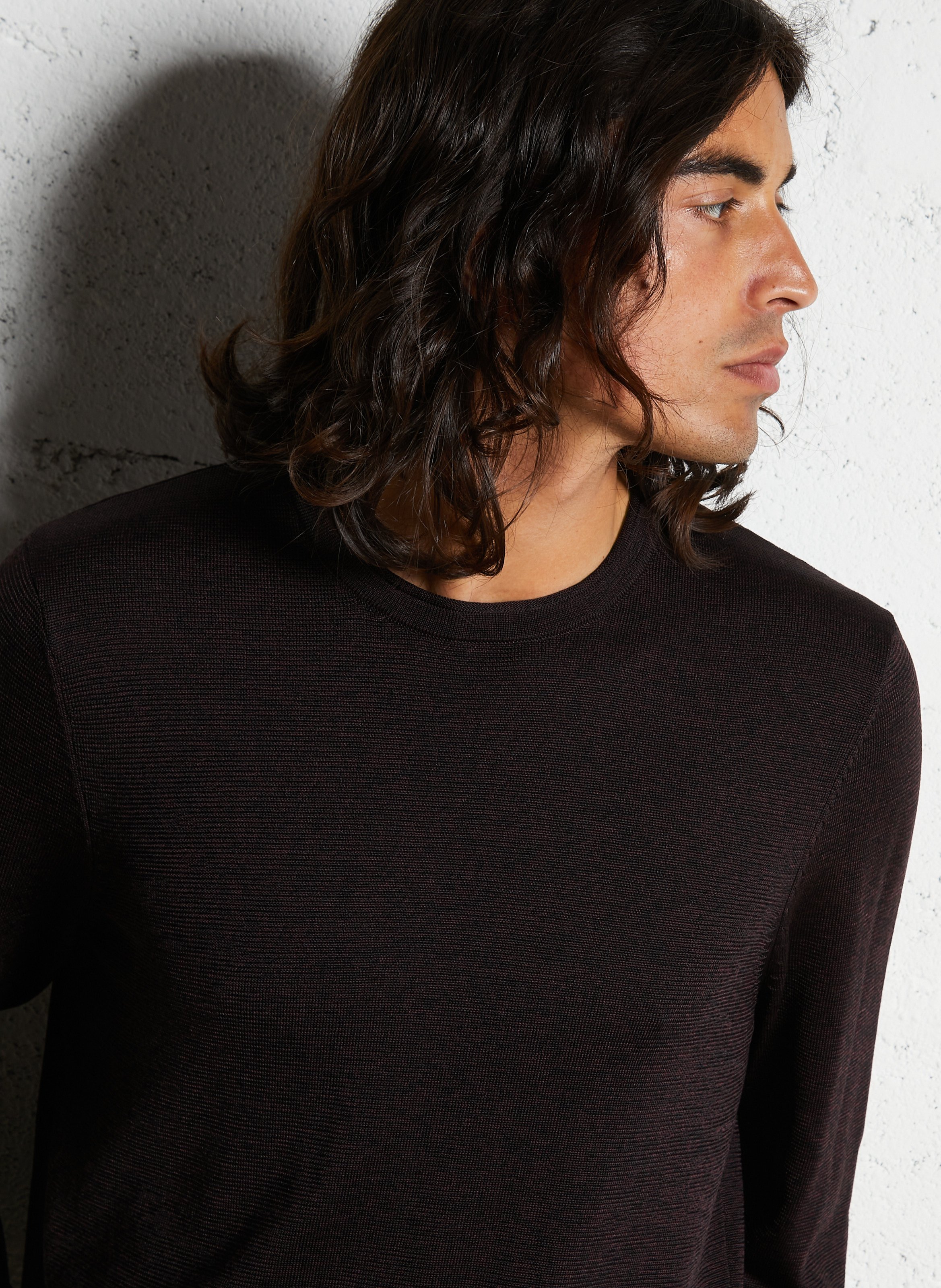 Pull droit en maille IKKS Violet