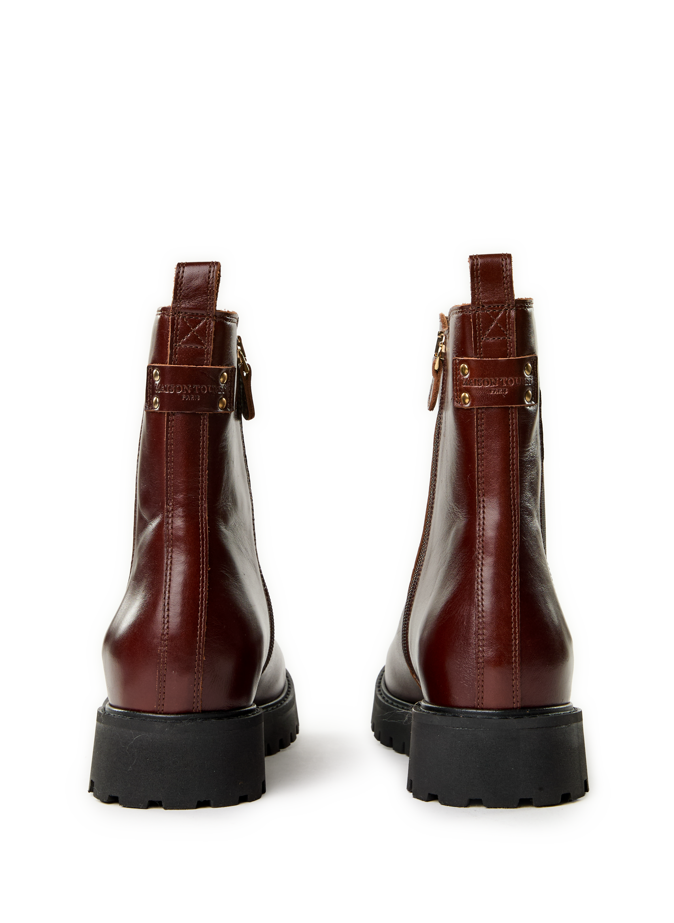 Bottines Joyce en cuir MAISON TOUFET Marron