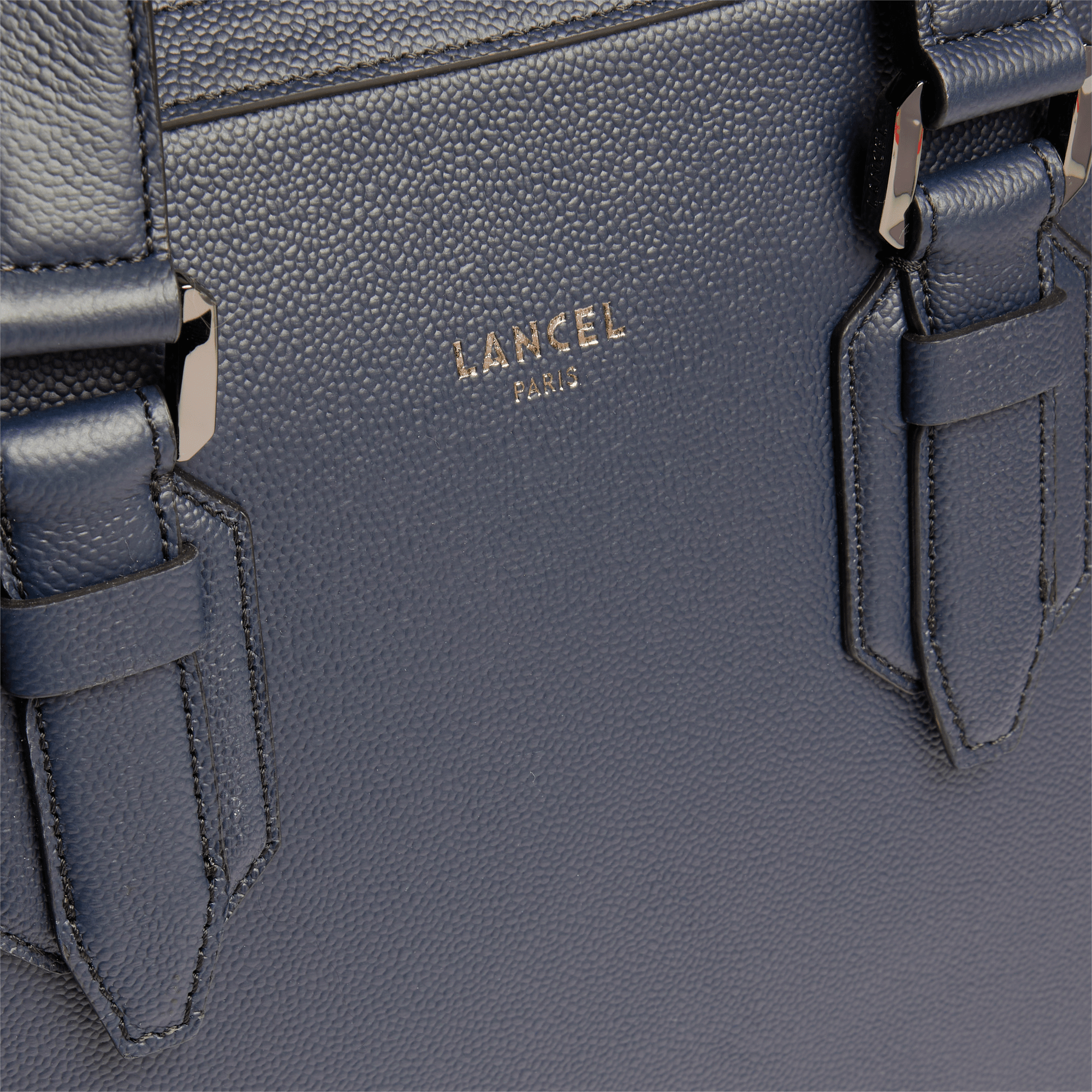 Porte-documents zippé 15"6 charlie de lancel en cuir LANCEL Bleu