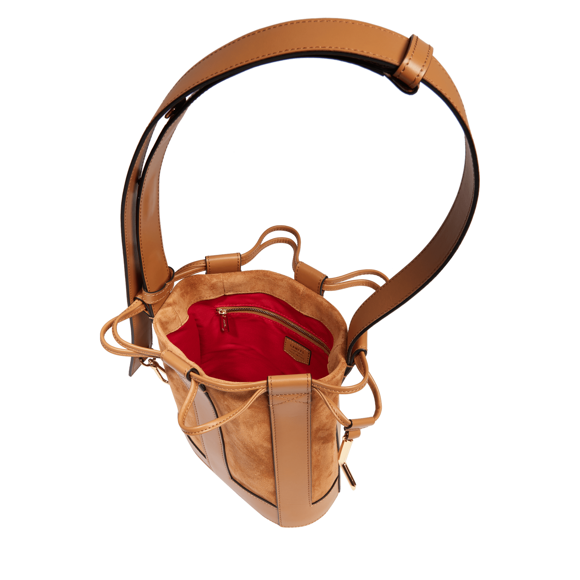 Sac seau s elles de lancel en cuir LANCEL Marron