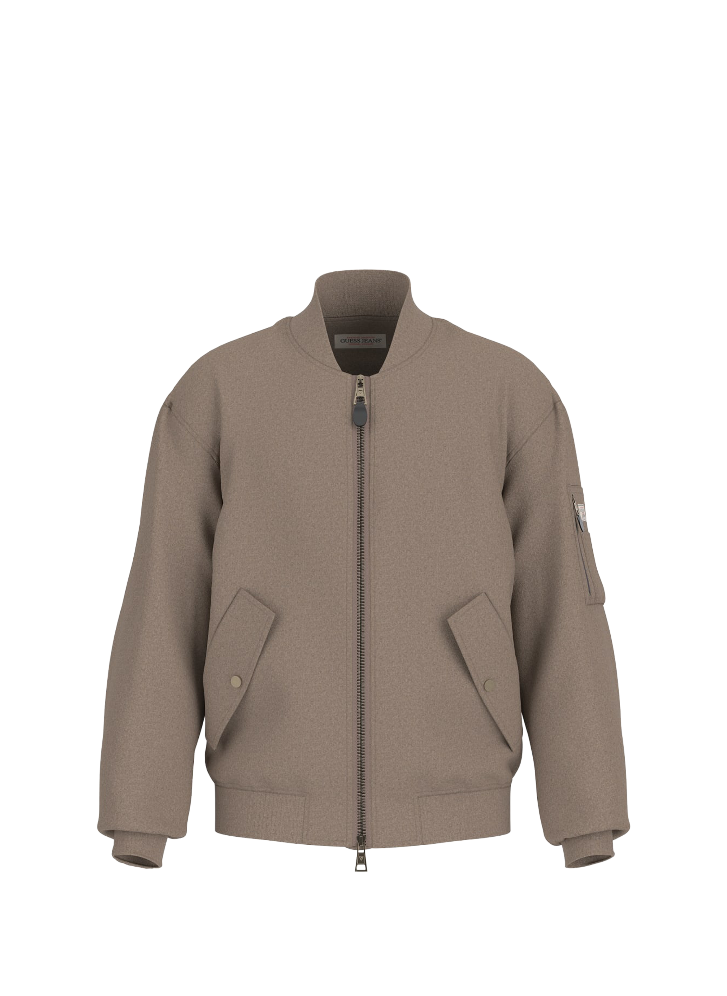 GUESS Bomber zippé Brown