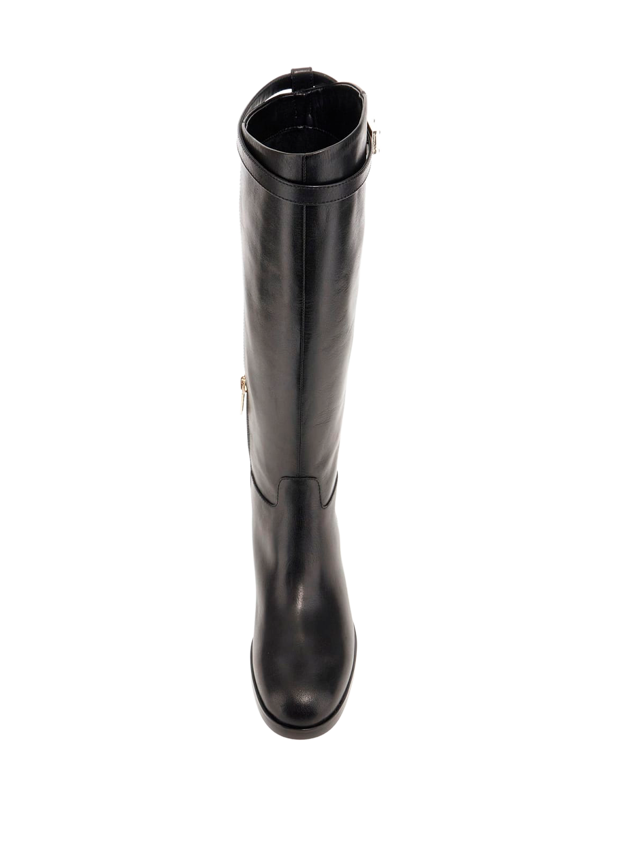 High leather cow boots GUESS Black