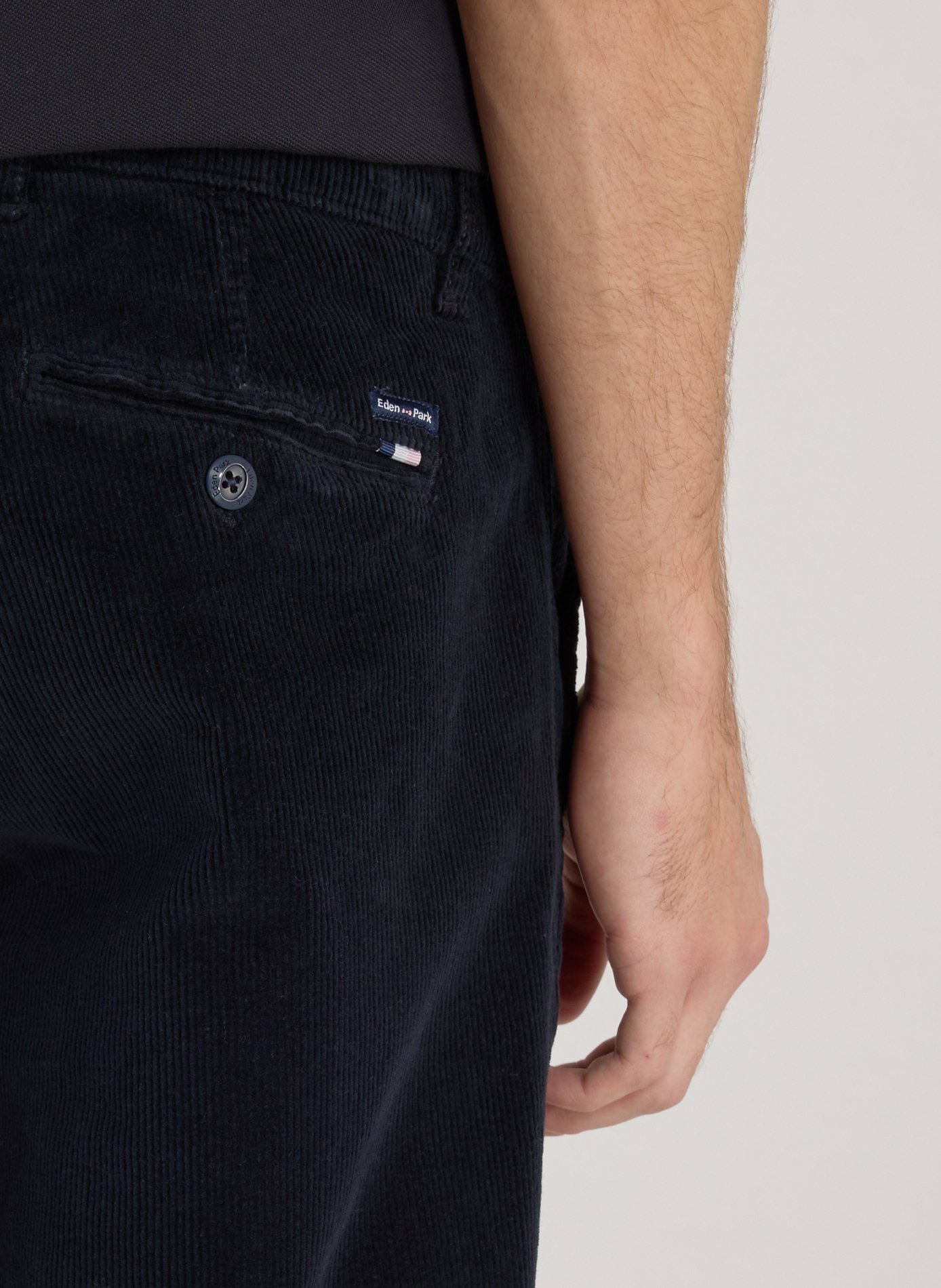 Corduroy cotton chino pants EDEN PARK Blue