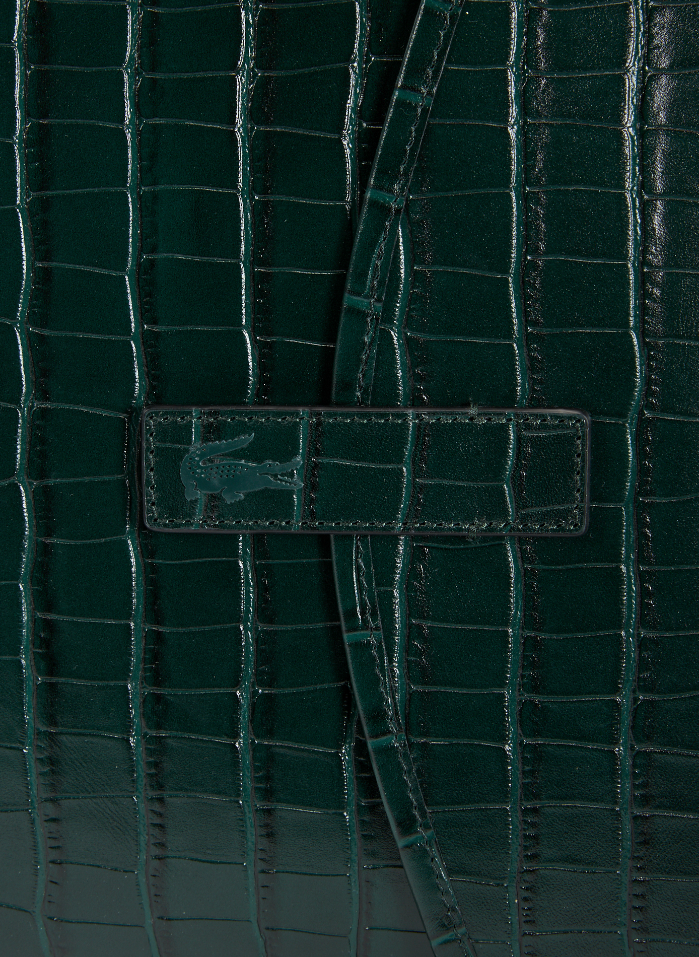 Cowhide leather tennis bag LACOSTE Green