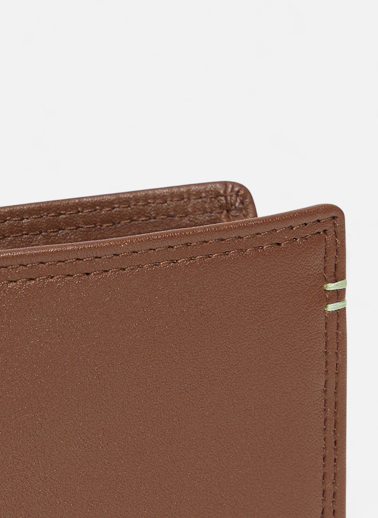 Portefeuille à rabat 2 volets martin en cuir lisse LE TANNEUR Marron
