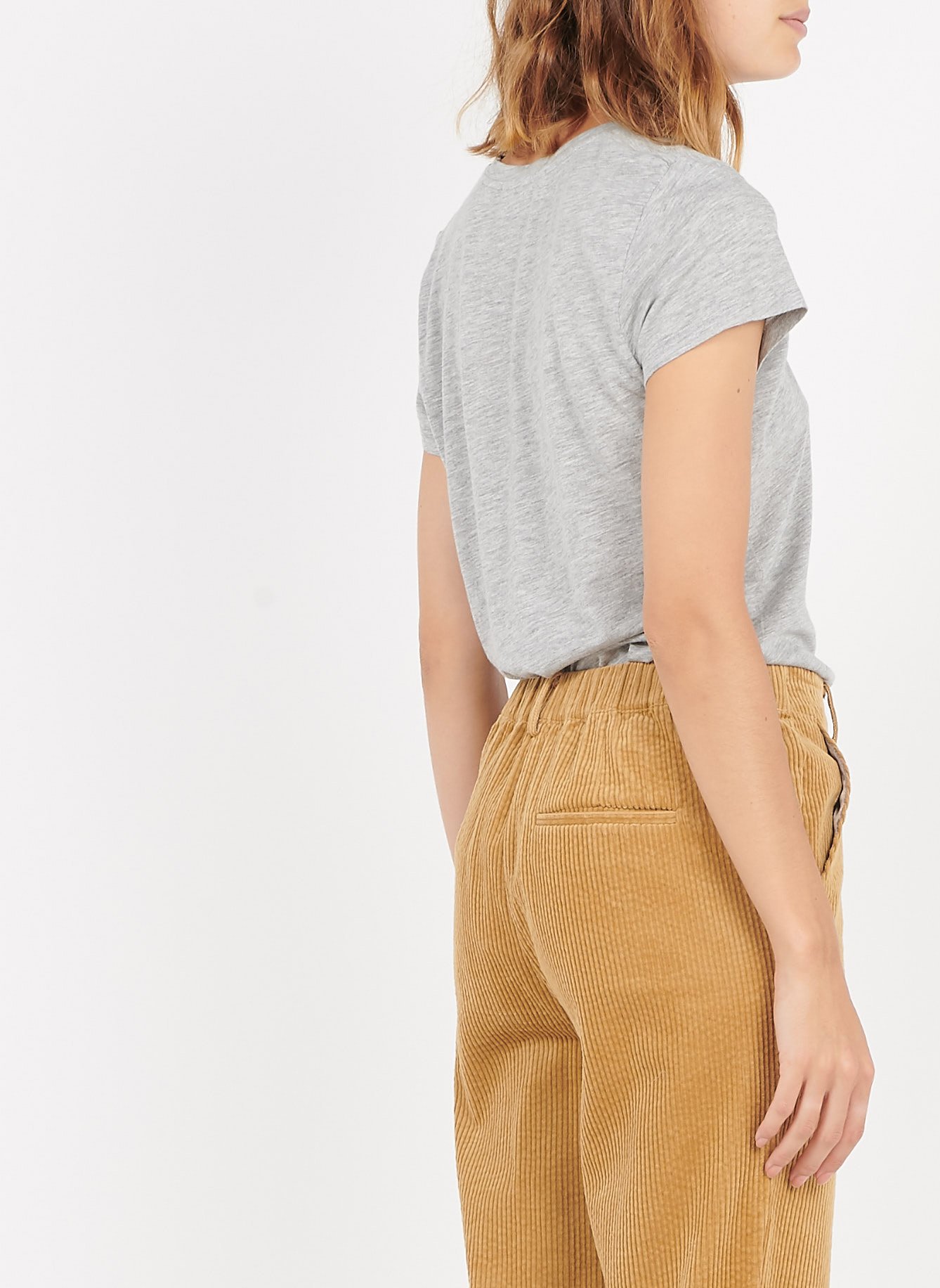 Tee-shirt col rond en coton mélangé jacksonville AMERICAN VINTAGE Gris