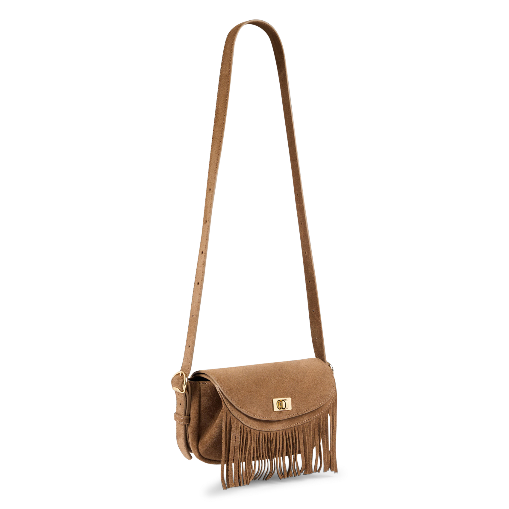 Sac bandoulière en cuir SANDRO Beige