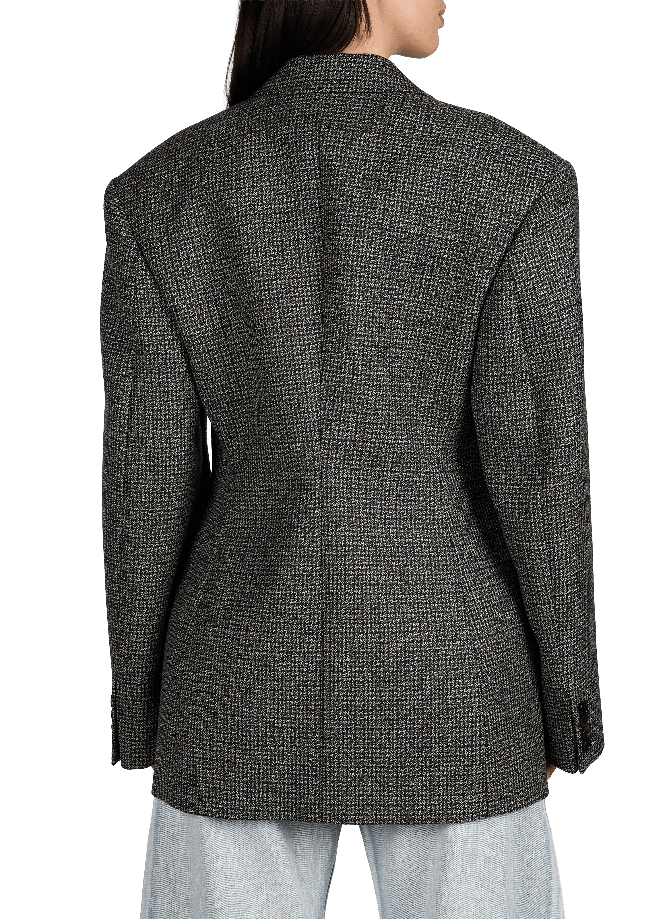 Veste de tailleur droite imprimée en laine  ACNE STUDIOS Multicolore