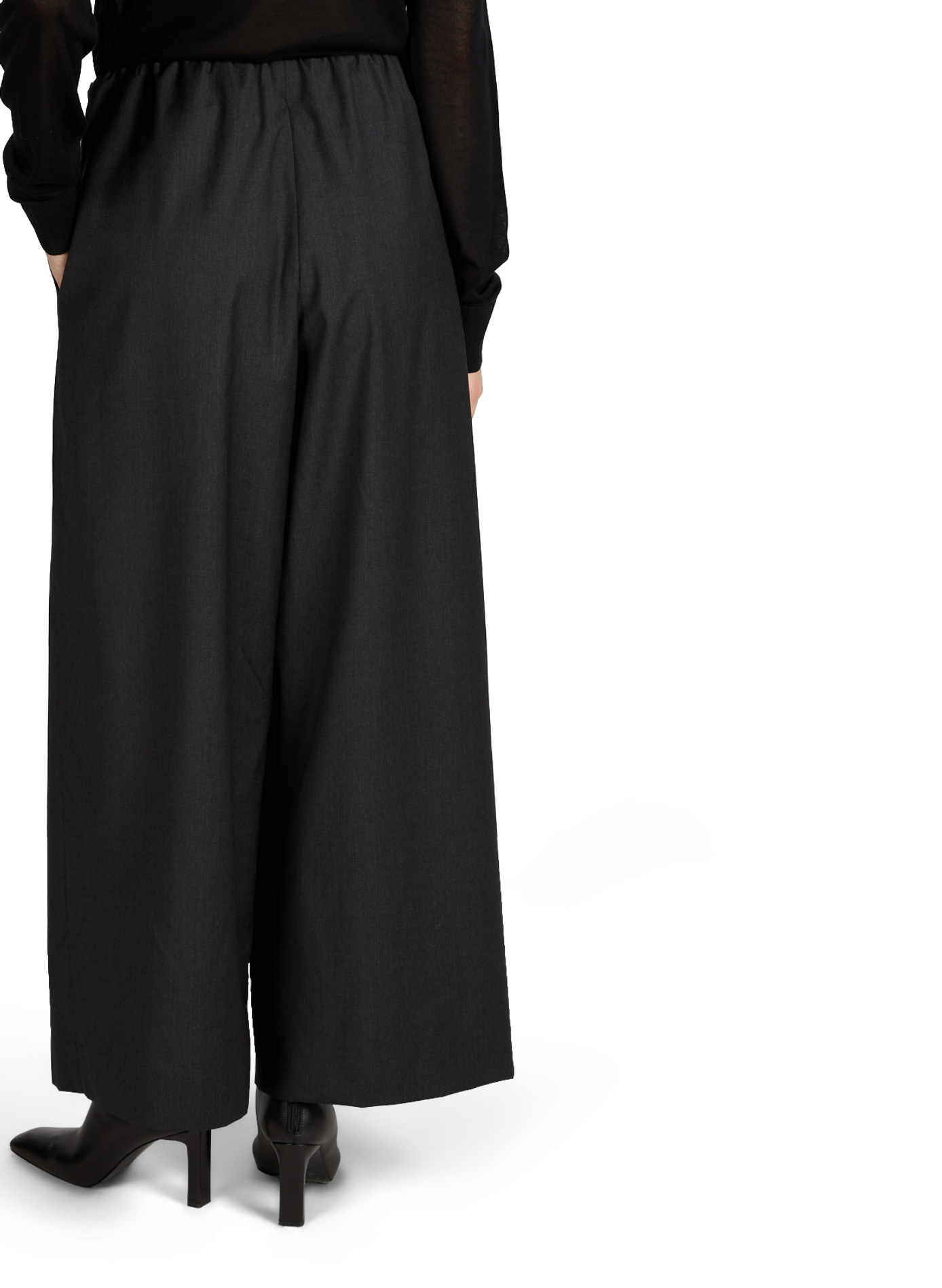 Pantalon large en laine TOTEME Gris