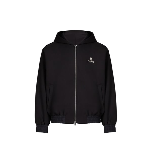 Sweat zippé à capuche en coton mélangé Sweat zippé à capuche en coton mélangé