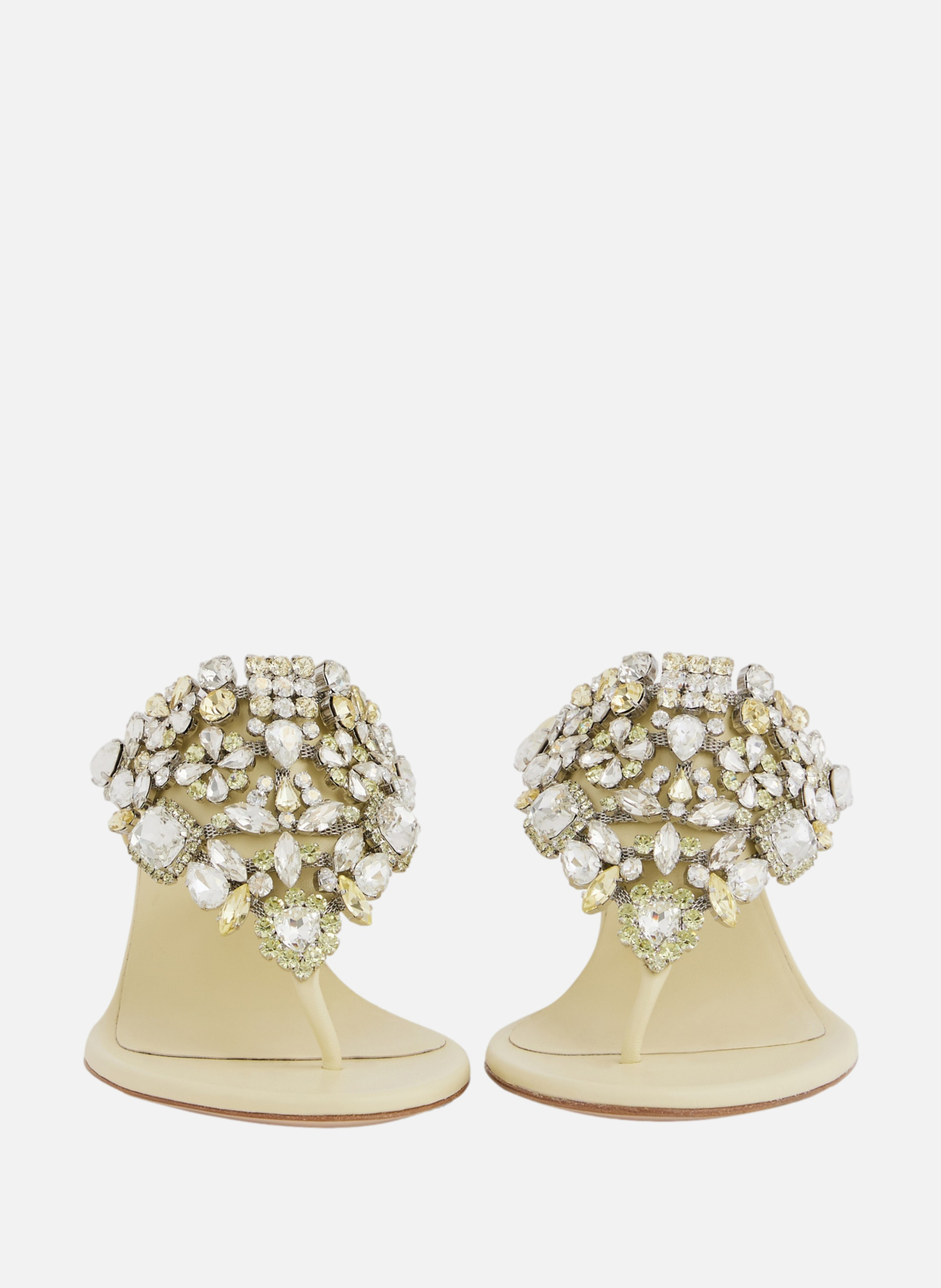 Sandales à talons avec strass RABANNE Jaune