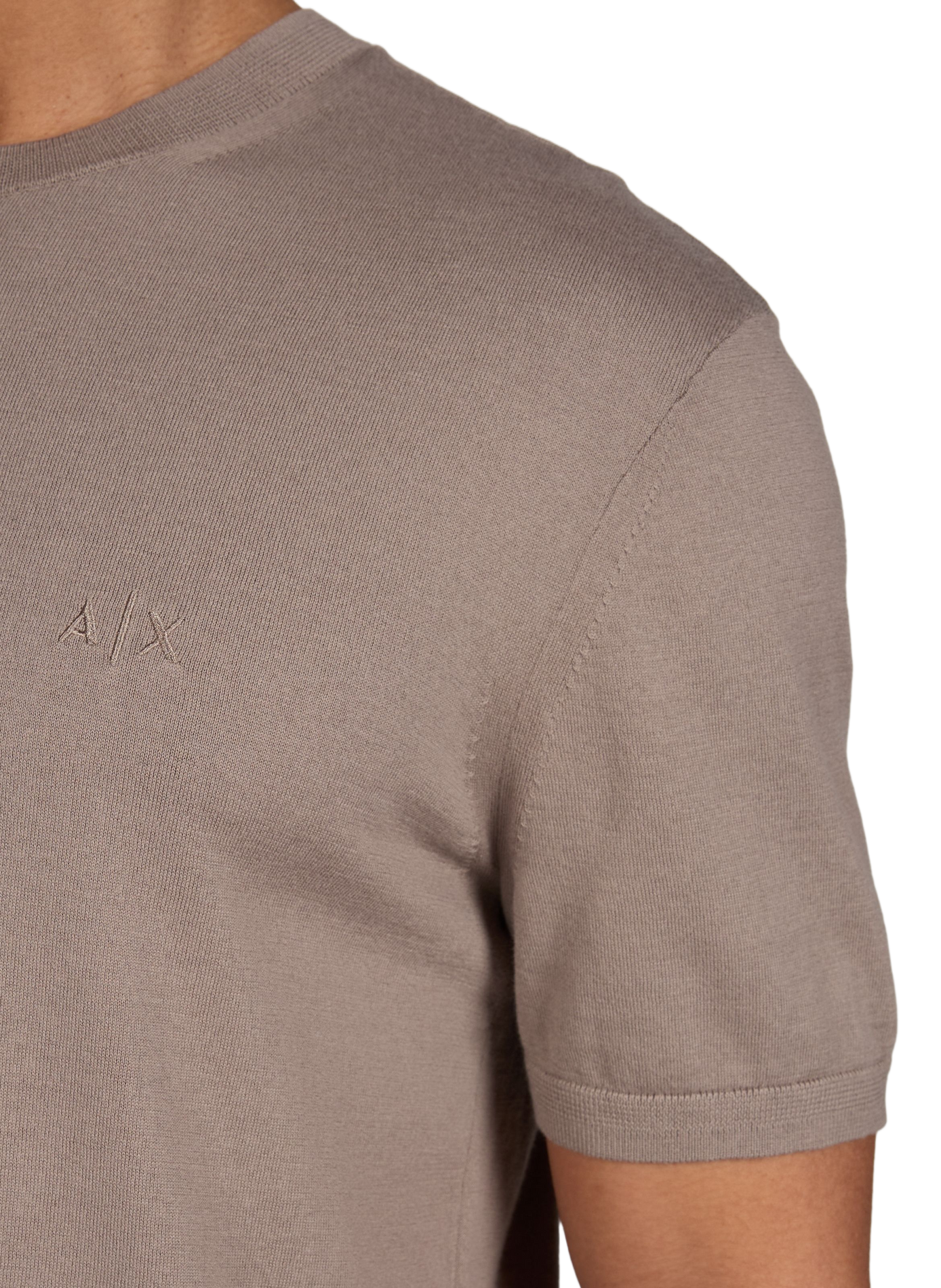 T-shirt manches courtes en coton ARMANI EXCHANGE Marron