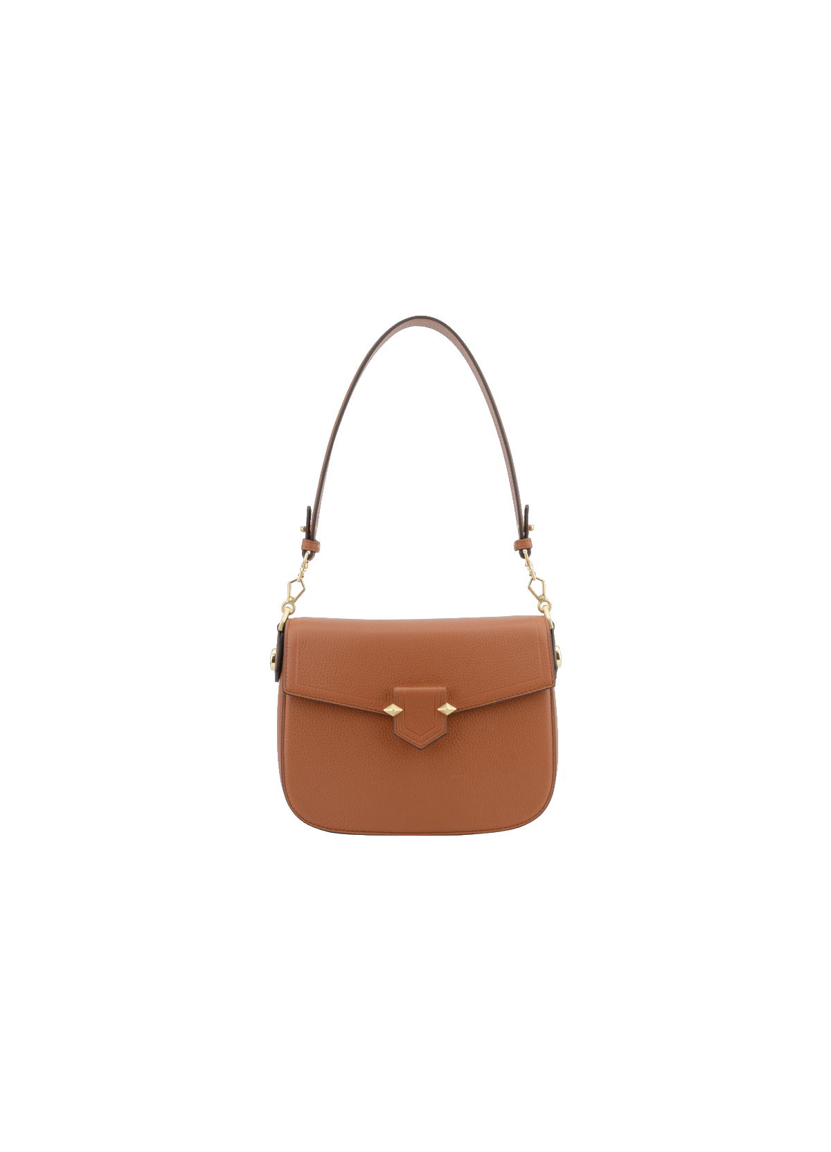 Sèvres | sac porté main et épaule mm en cuir de vachette POURCHET Marron