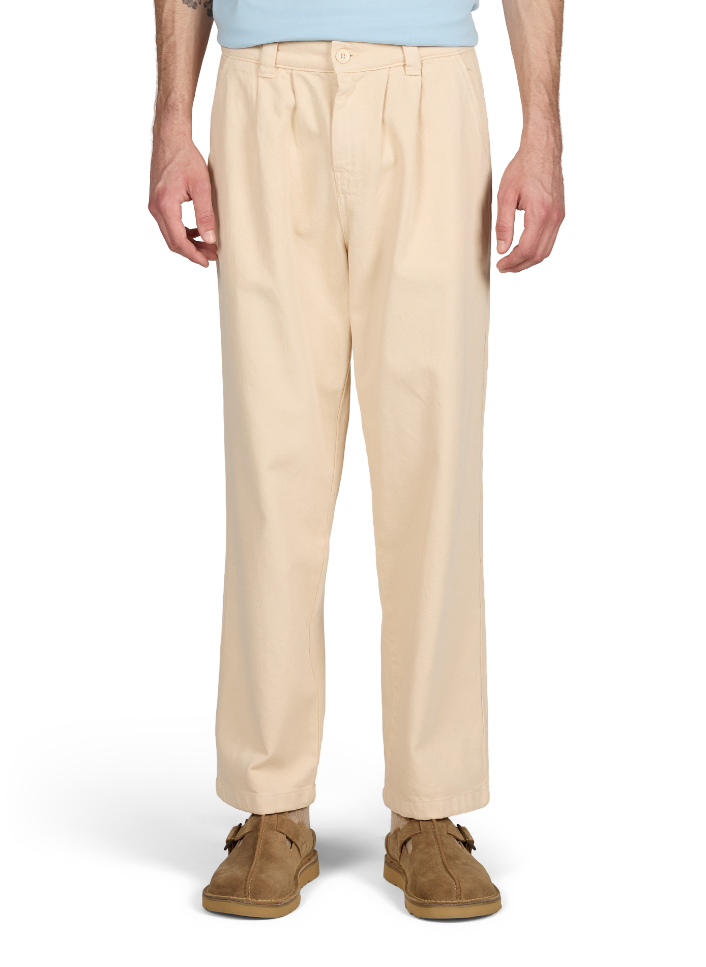 Pantaloni dritti cinesi Landais in cotone FAGUO Beige