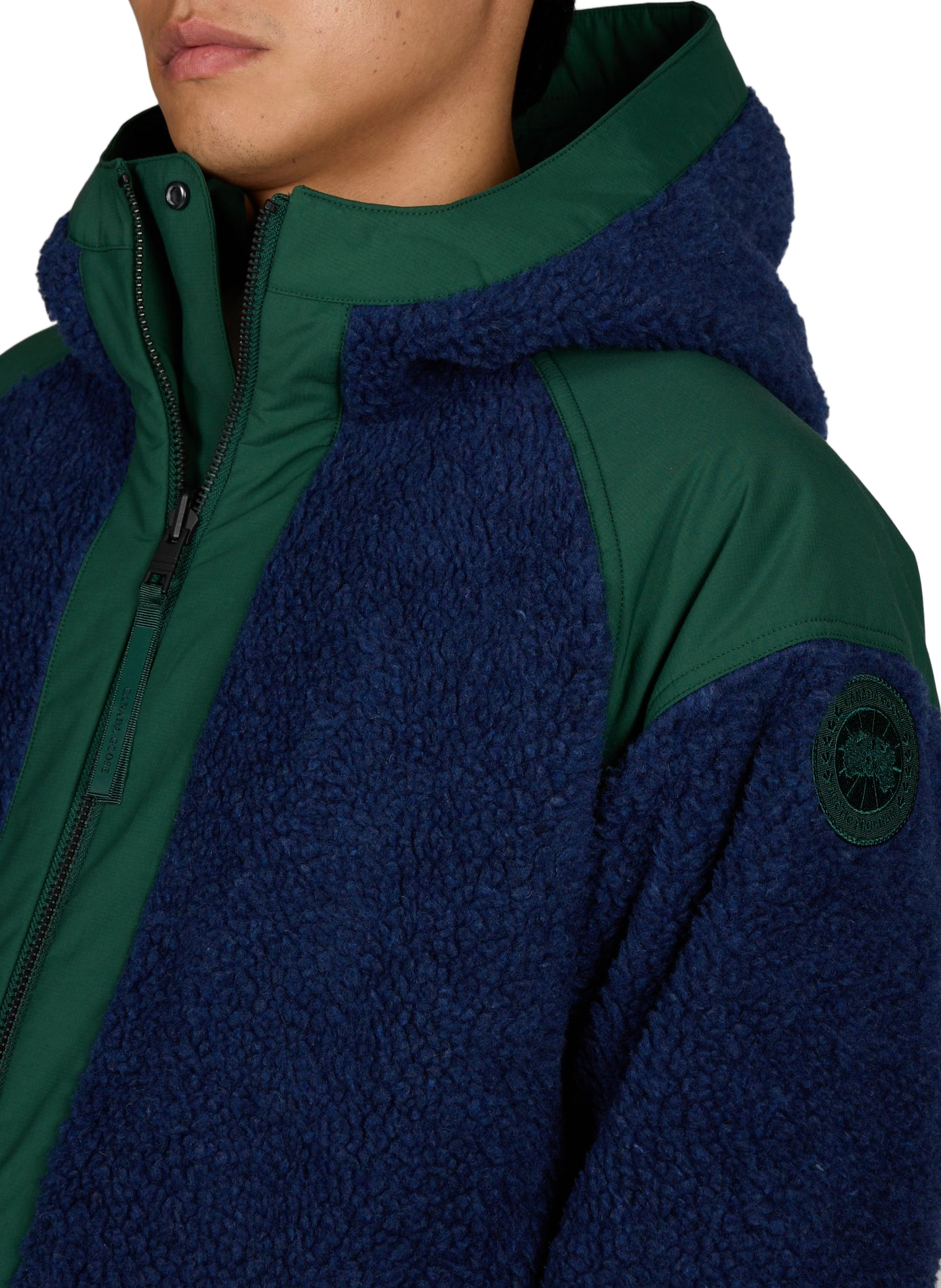 Giacca reversibile con cappuccio in misto lana CANADA GOOSE Blu
