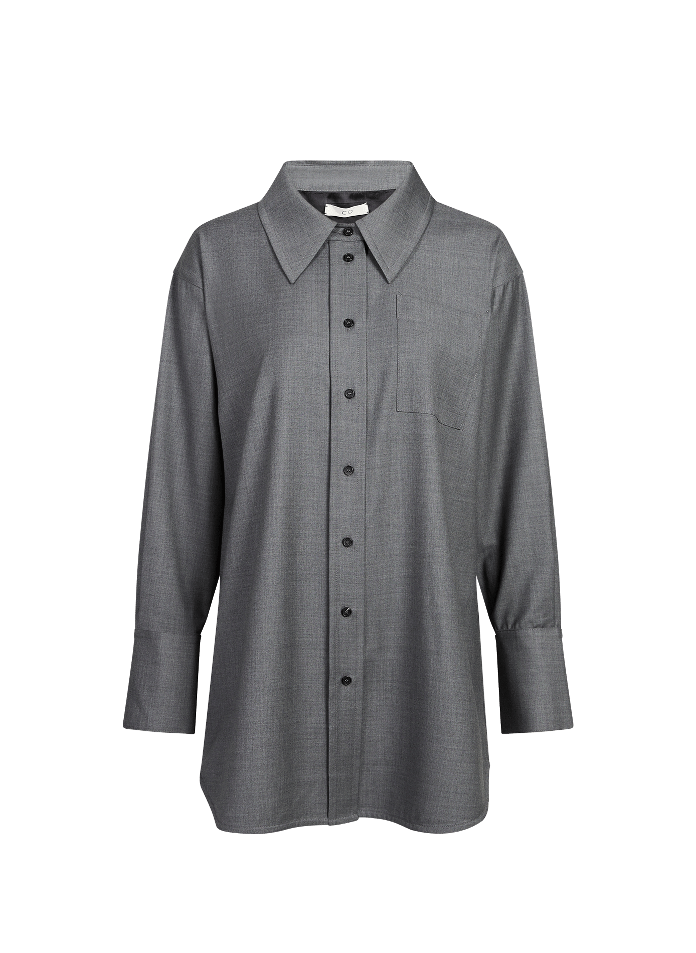 Flowy wool shirt CO Grey