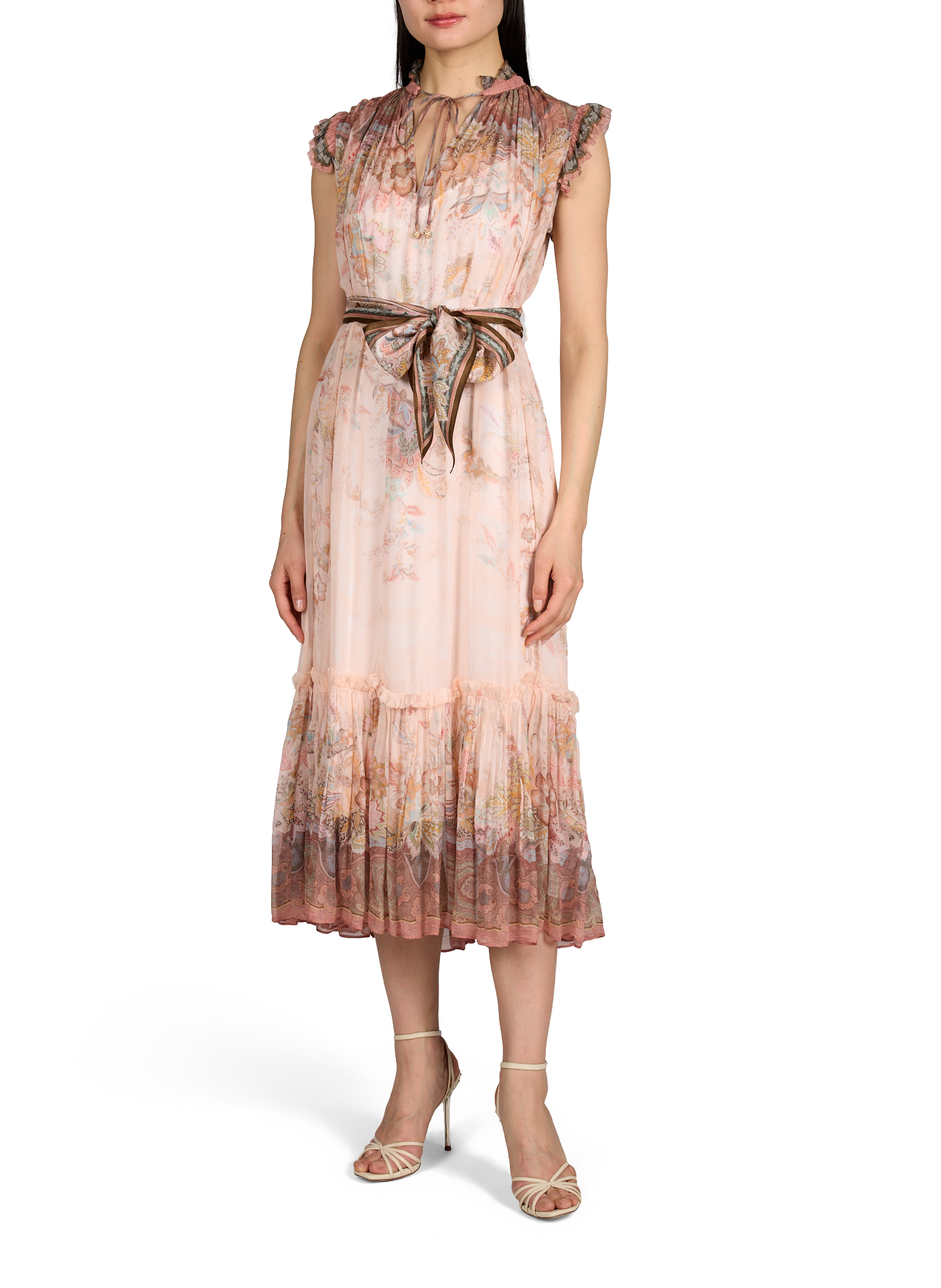 Robe froncée et volantée Alchemy ZIMMERMANN Blanc