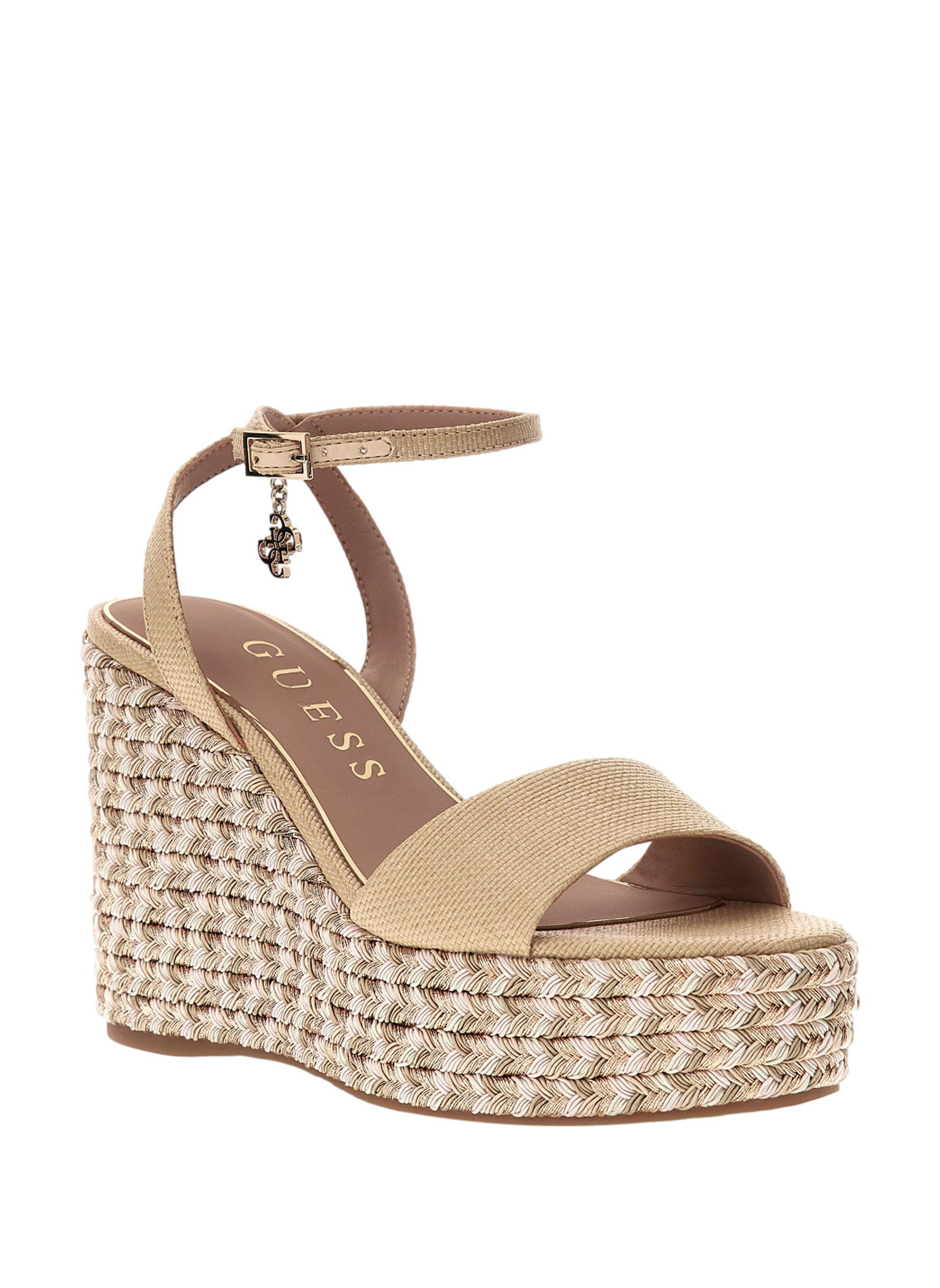 Everly Wedge Sandals GUESS Brown